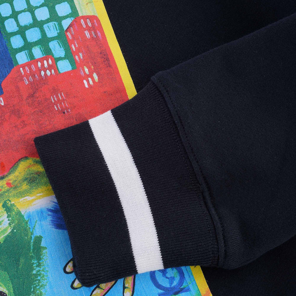 Pulp' Print Cotton Sweatshirt - Black