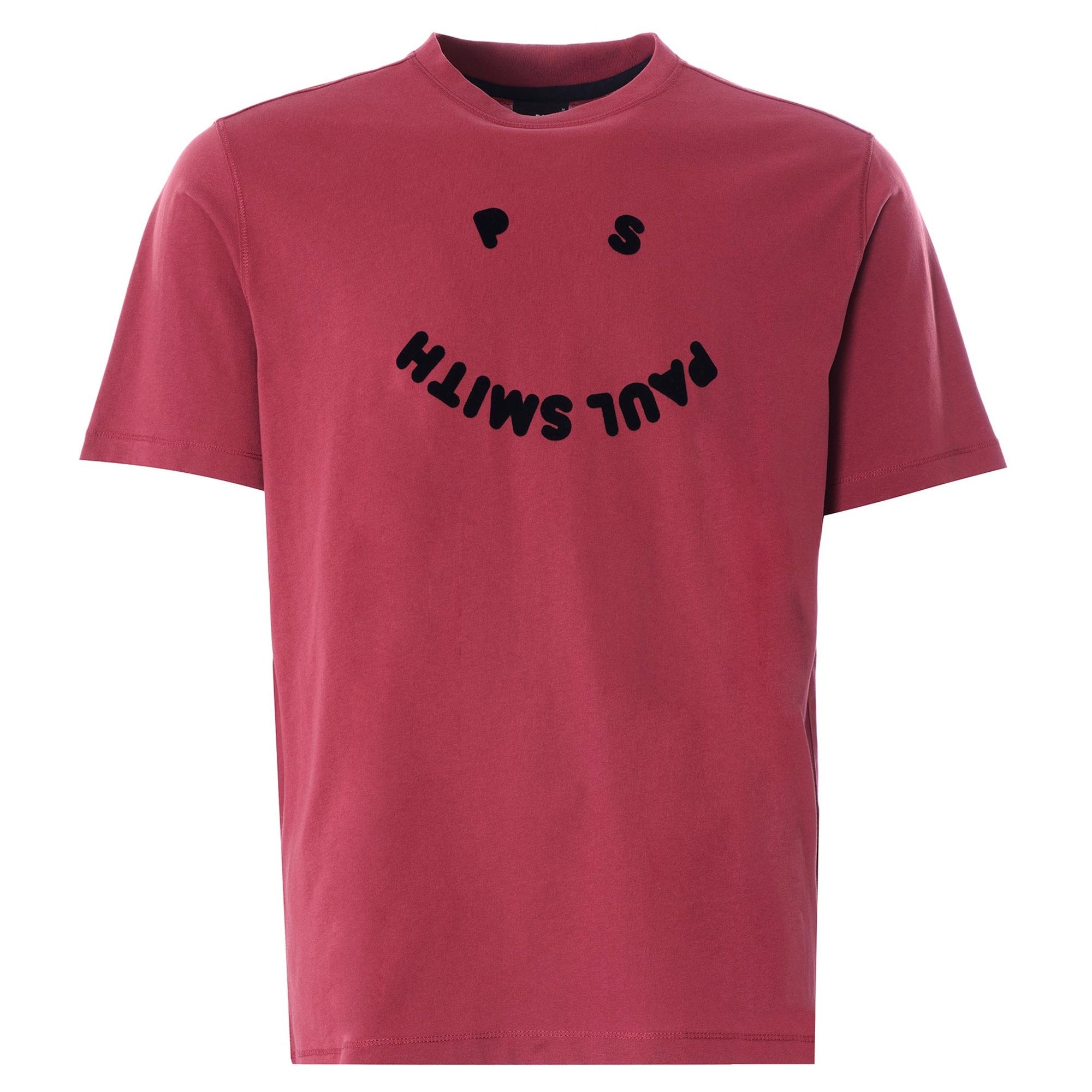 PS Happy' Organic Cotton T-Shirt - Raspberry