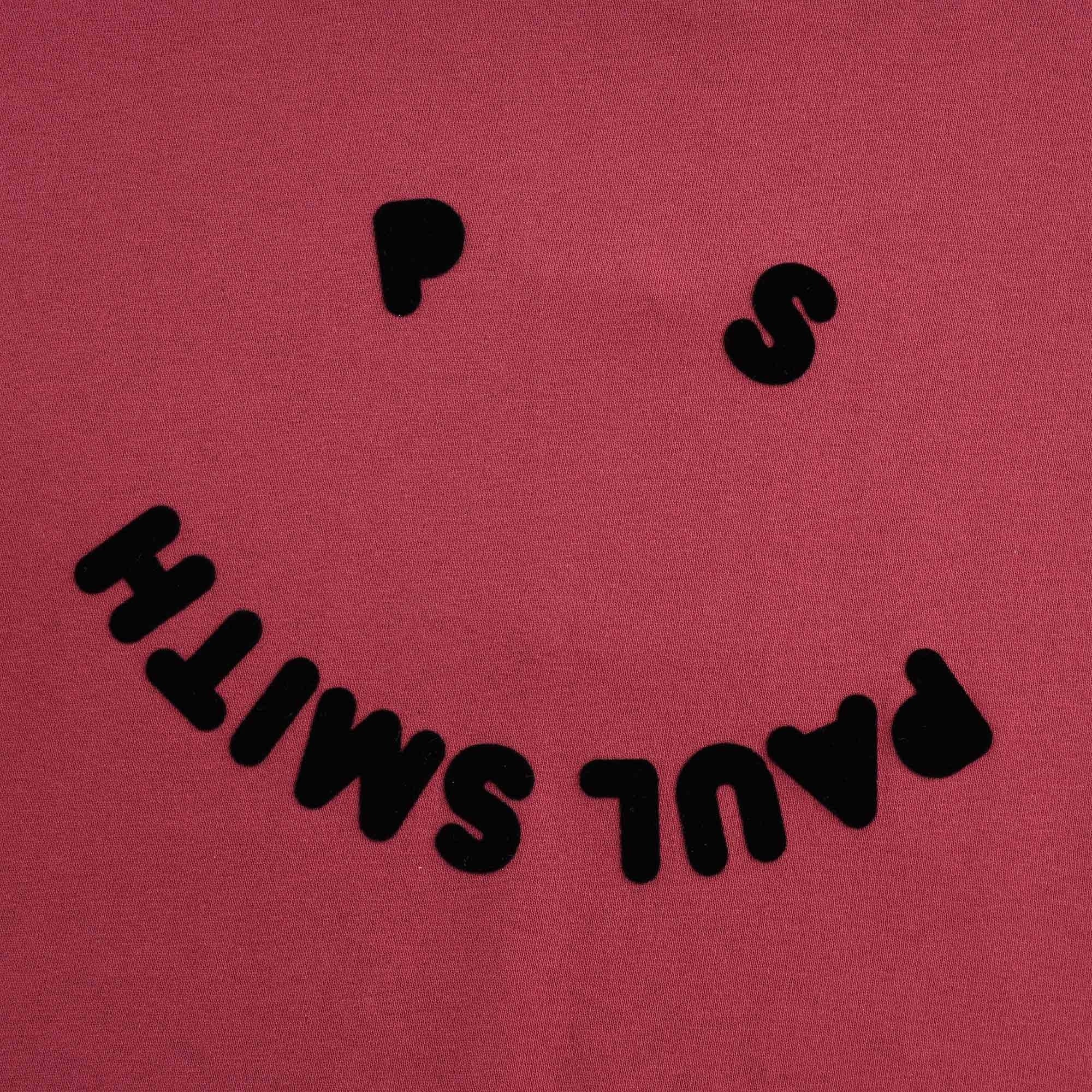 PS Happy' Organic Cotton T-Shirt - Raspberry