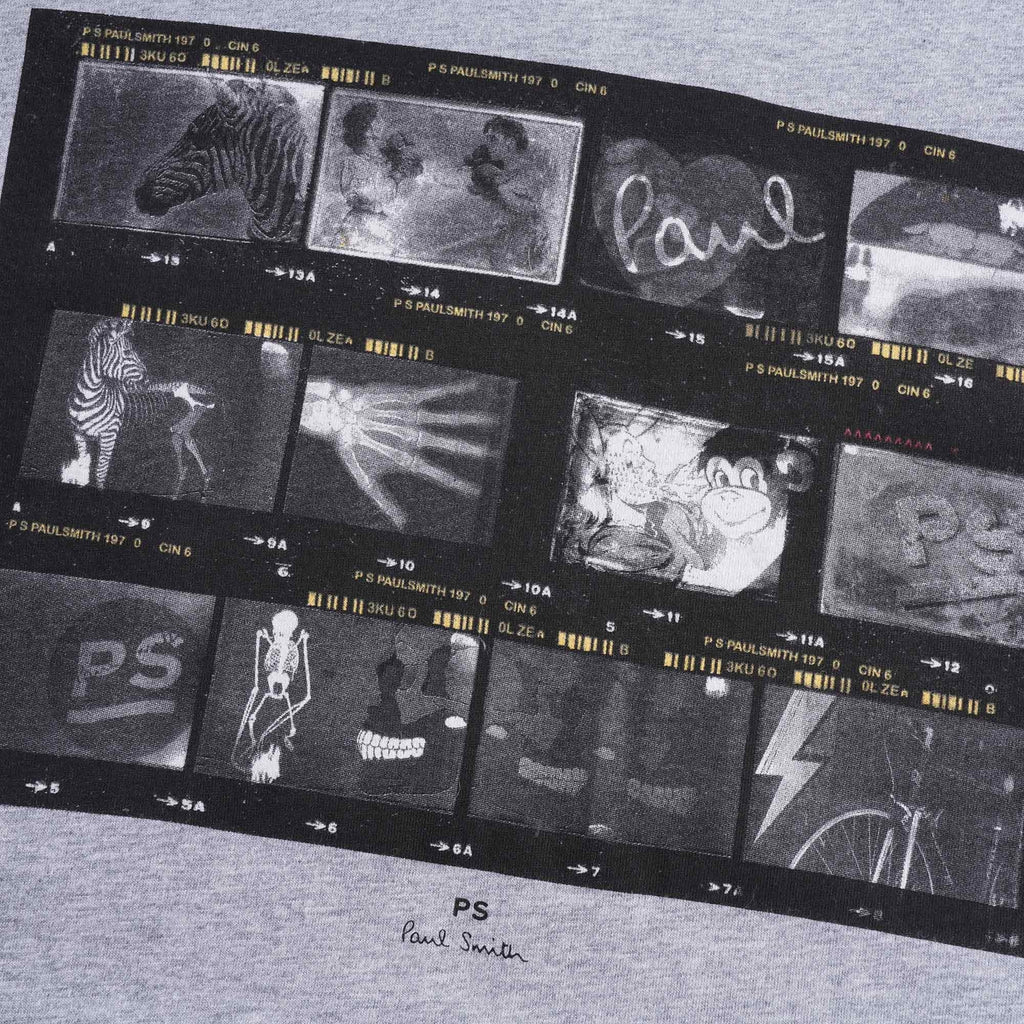 Negatives' Print Organic-Cotton T-Shirt - Melange