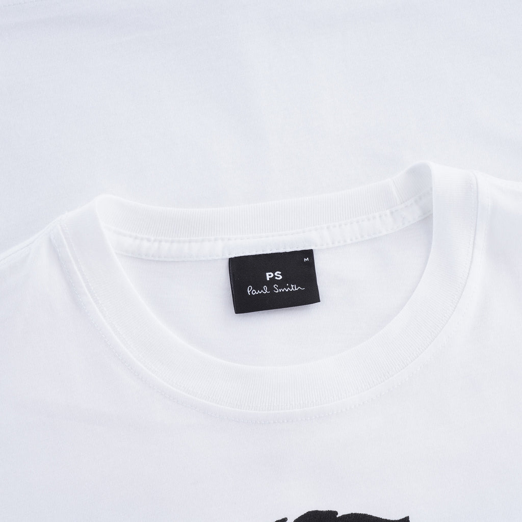 Slim-Fit 'Skater Monkey' Print Organic-Cotton T-Shirt - White