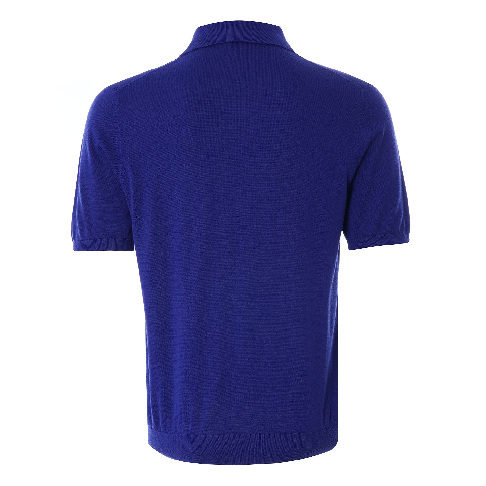 Zebra Logo Knitted Polo Shirt - Indigo