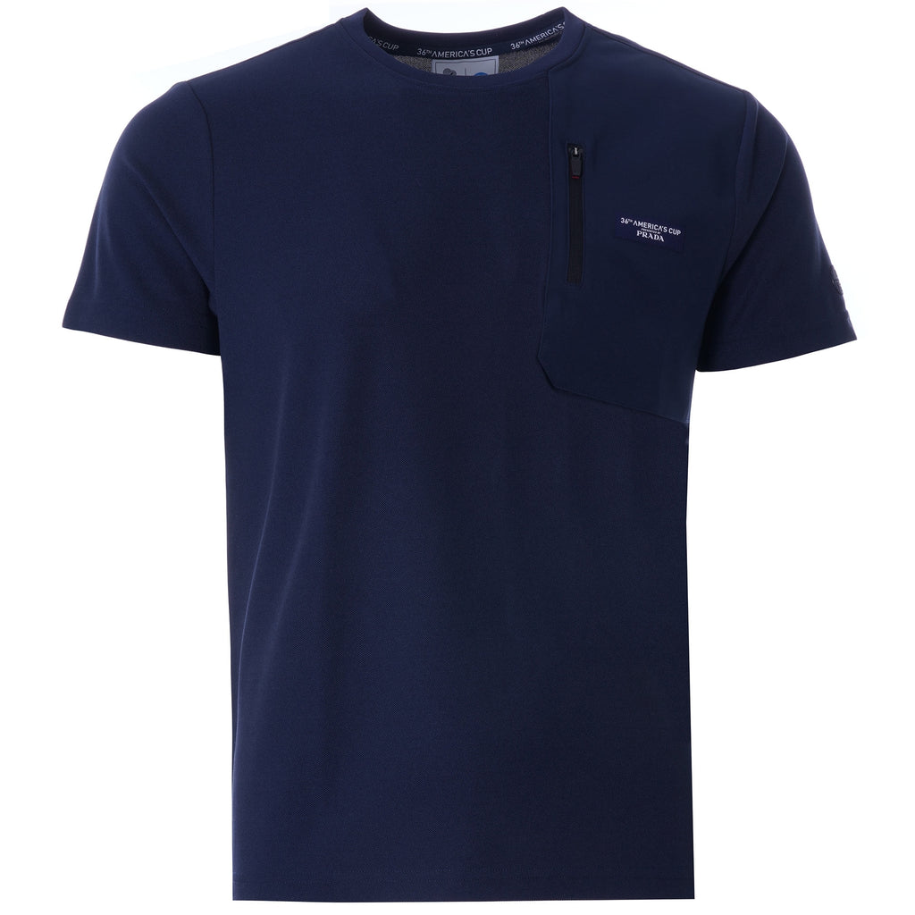 Recycled Piqu T-Shirt - Blue Navy