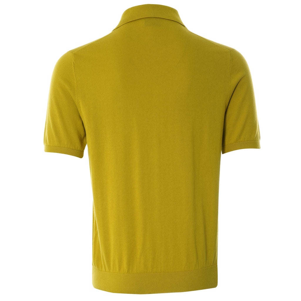 Zebra Logo Knitted Polo Shirt - Acid