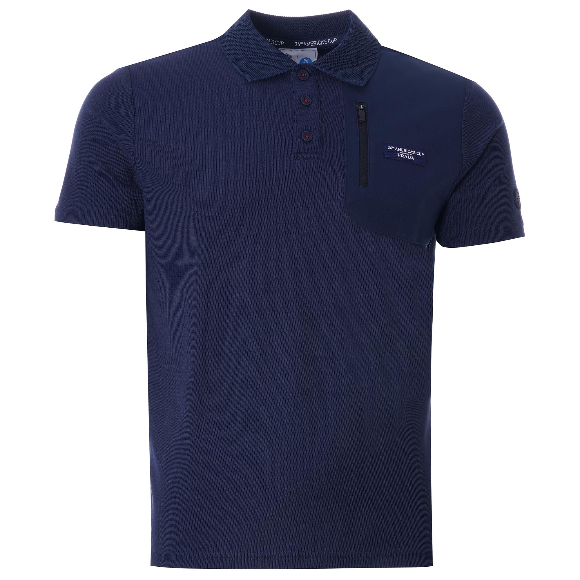 Otara Recycled Piqu Polo Shirt - Blue Navy