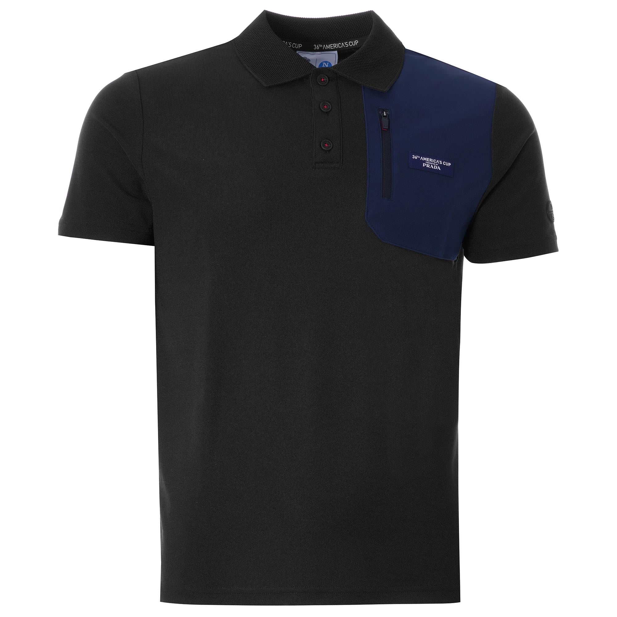 Otara Recycled Piqu Polo Shirt - Black