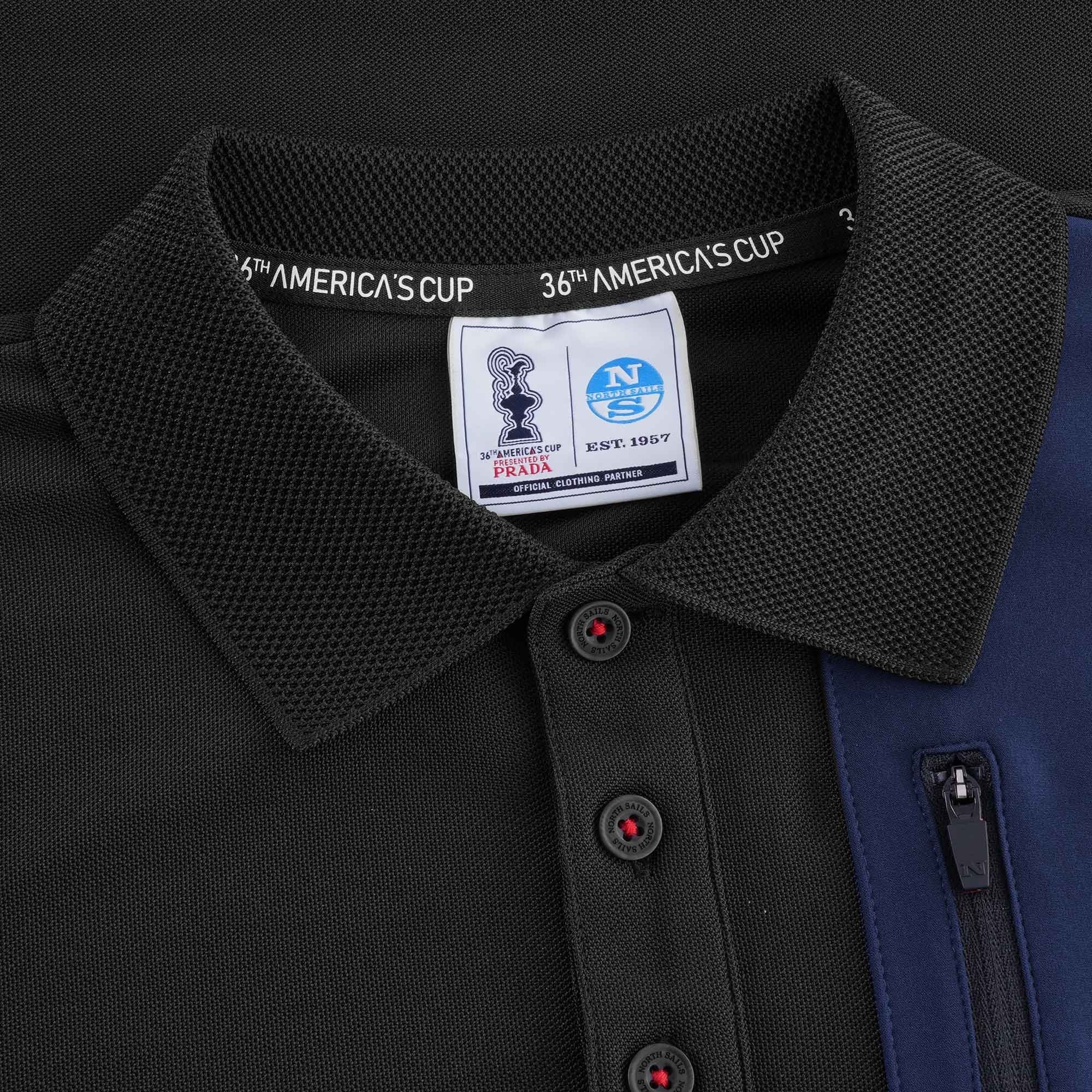 Otara Recycled Piqu Polo Shirt - Black
