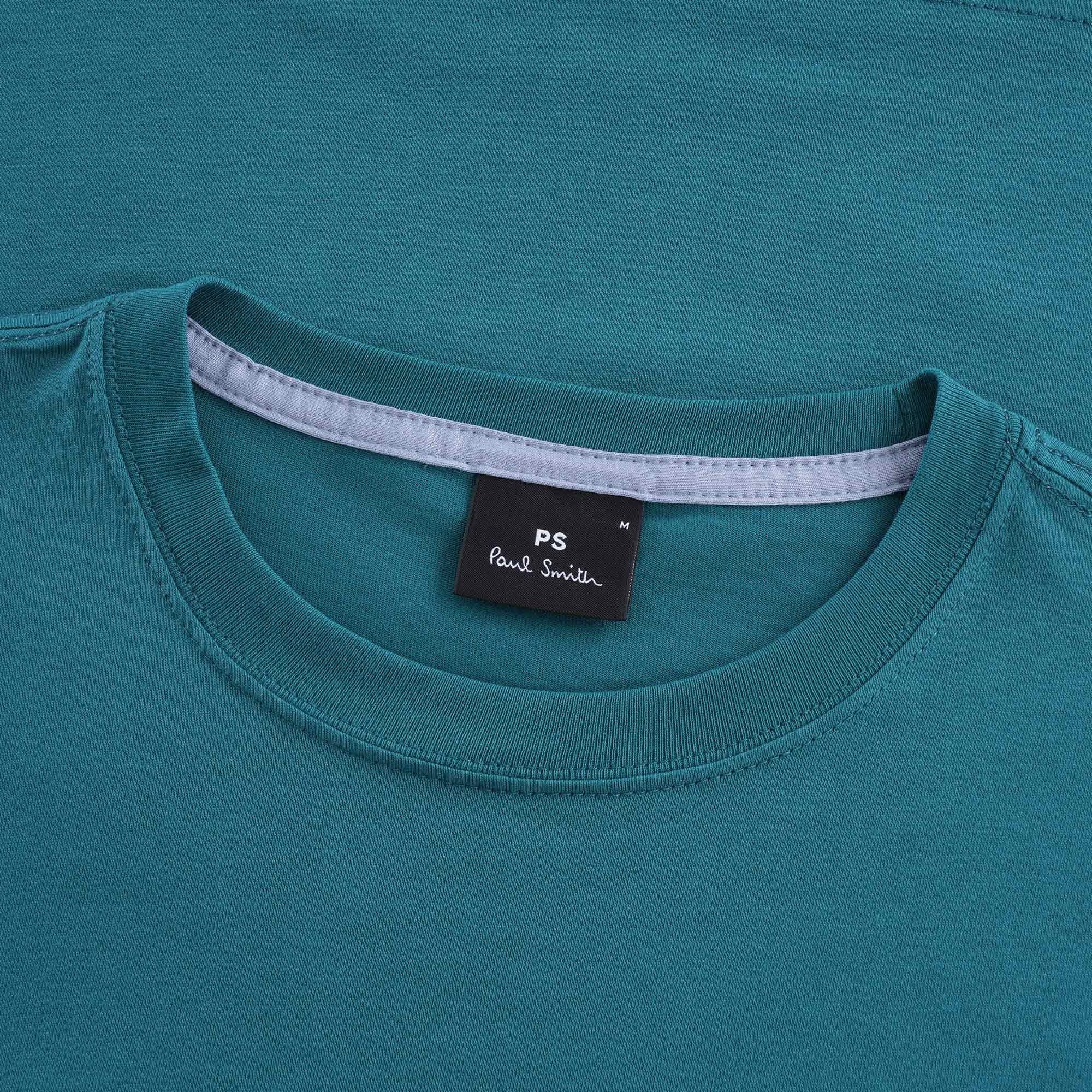 Organic-Cotton Zebra Logo T-Shirt - Green