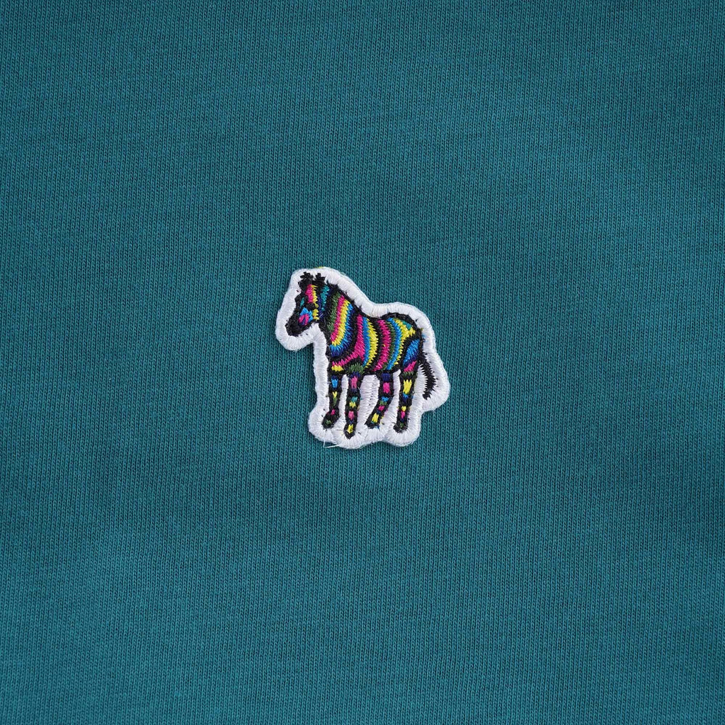 Organic-Cotton Zebra Logo T-Shirt - Green