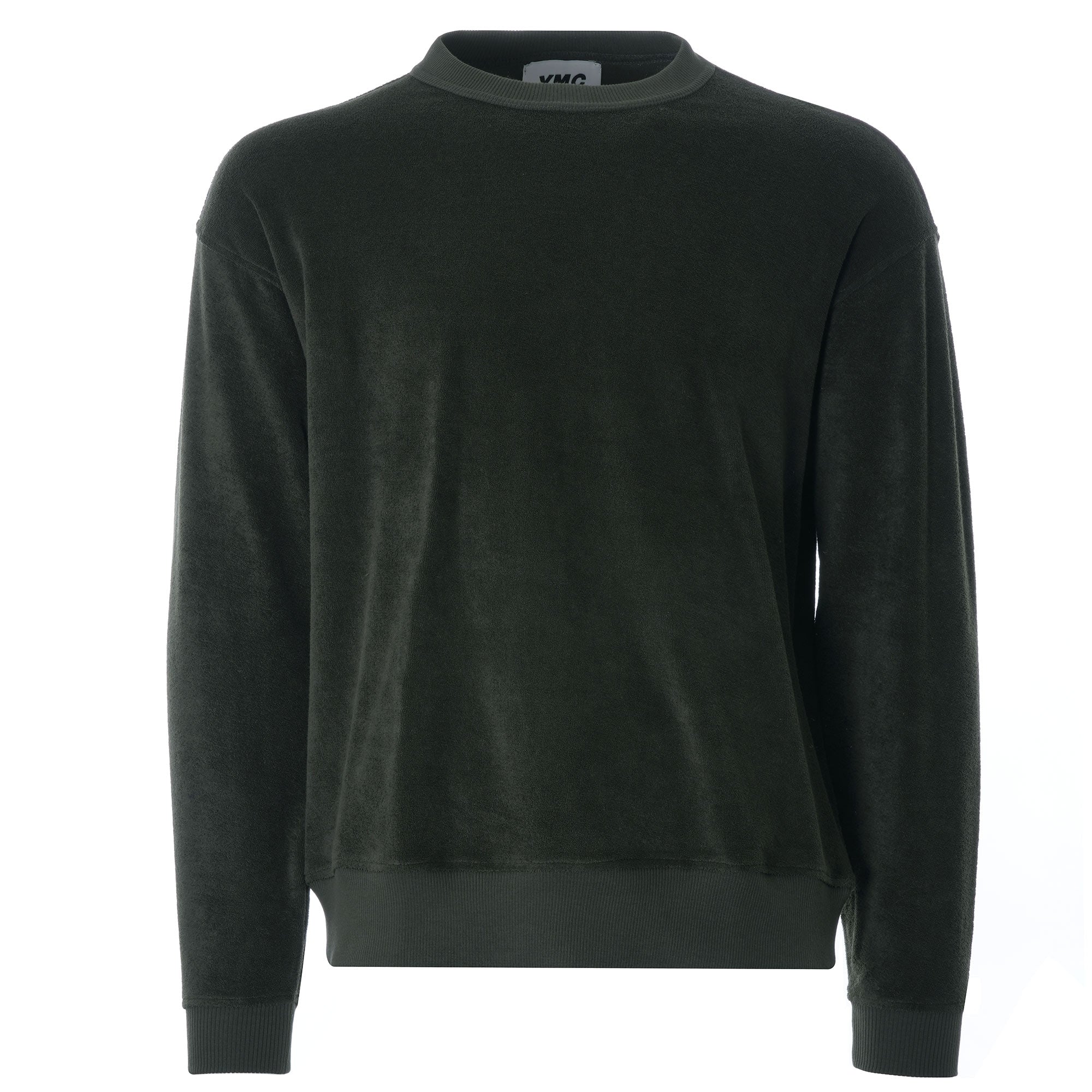 Daisy Age Cotton Towelling Crew Sweatshirt - Dark Olive