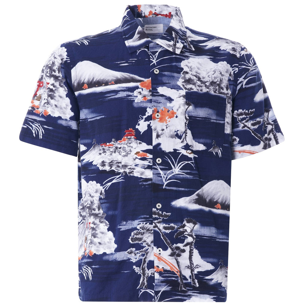 Road Shirt Fuji Summer Print - Navy