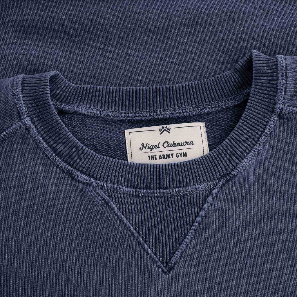 Embroidered Arrow Crew Sweatshirt - Black Navy