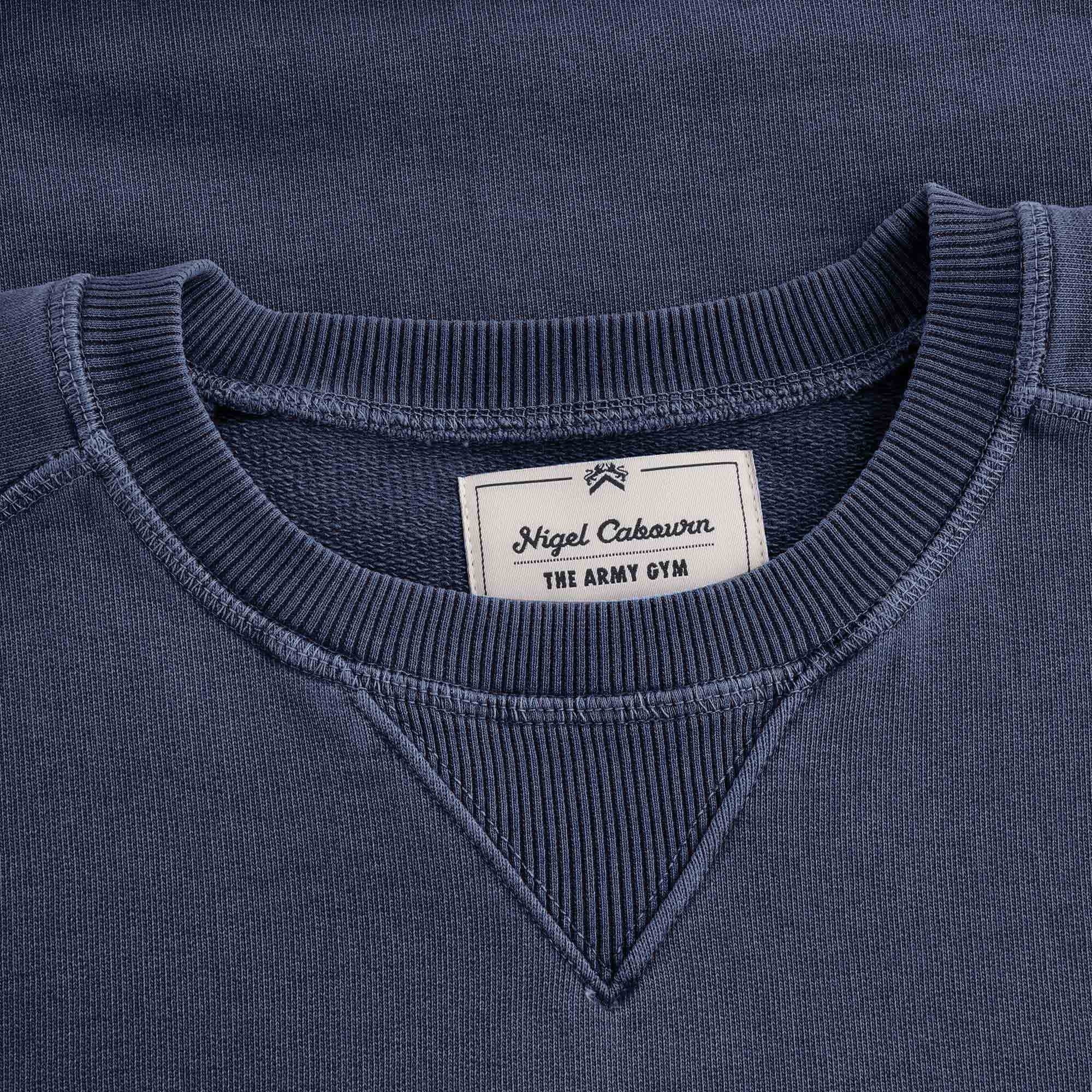 Embroidered Arrow Crew Sweatshirt - Black Navy