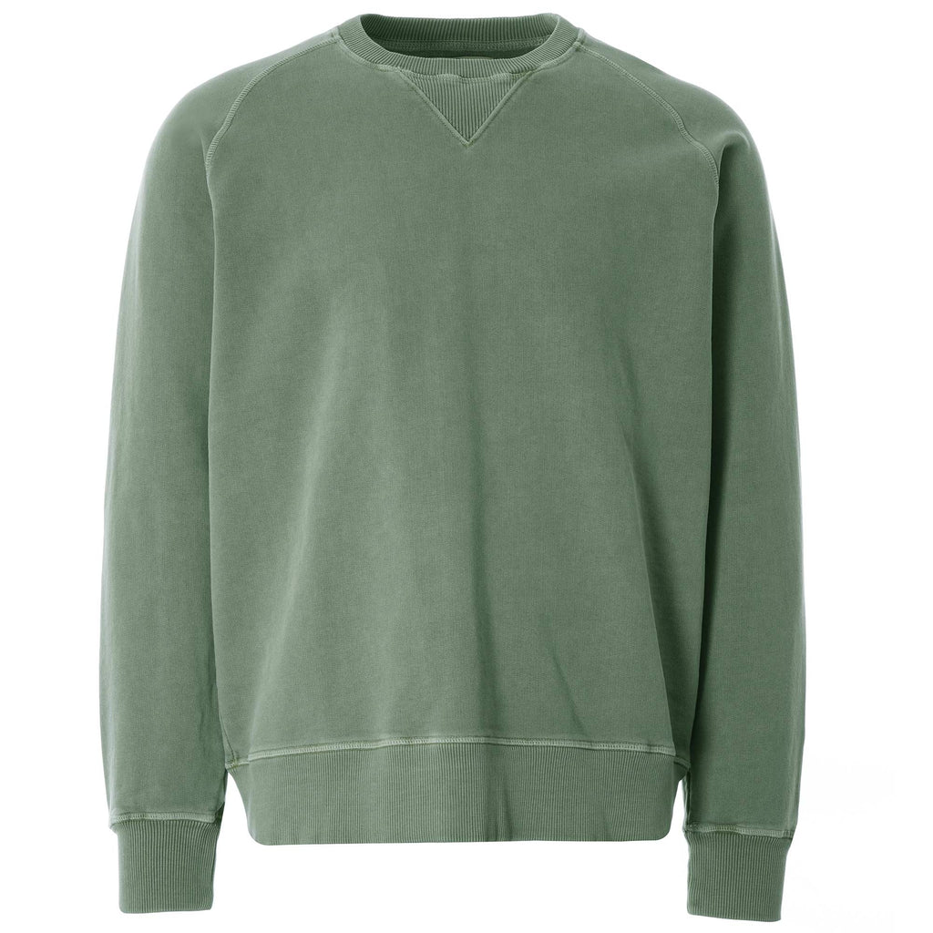 Embroidered Arrow Crew Sweatshirt - Washed Army