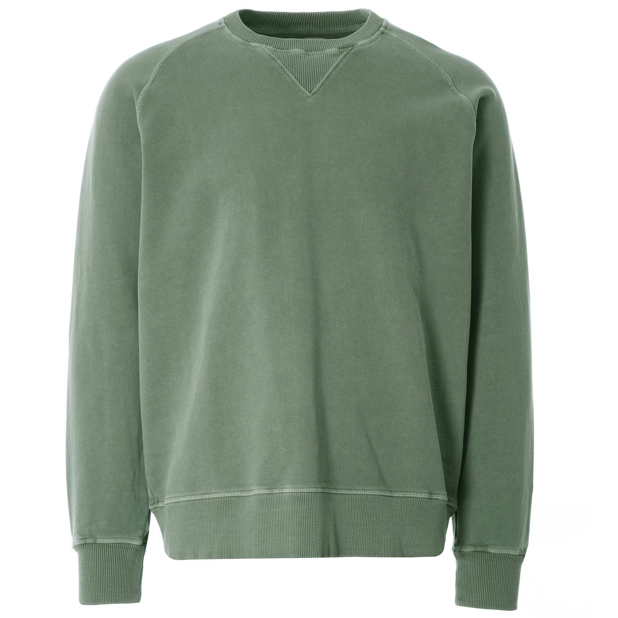 Embroidered Arrow Crew Sweatshirt - Washed Army