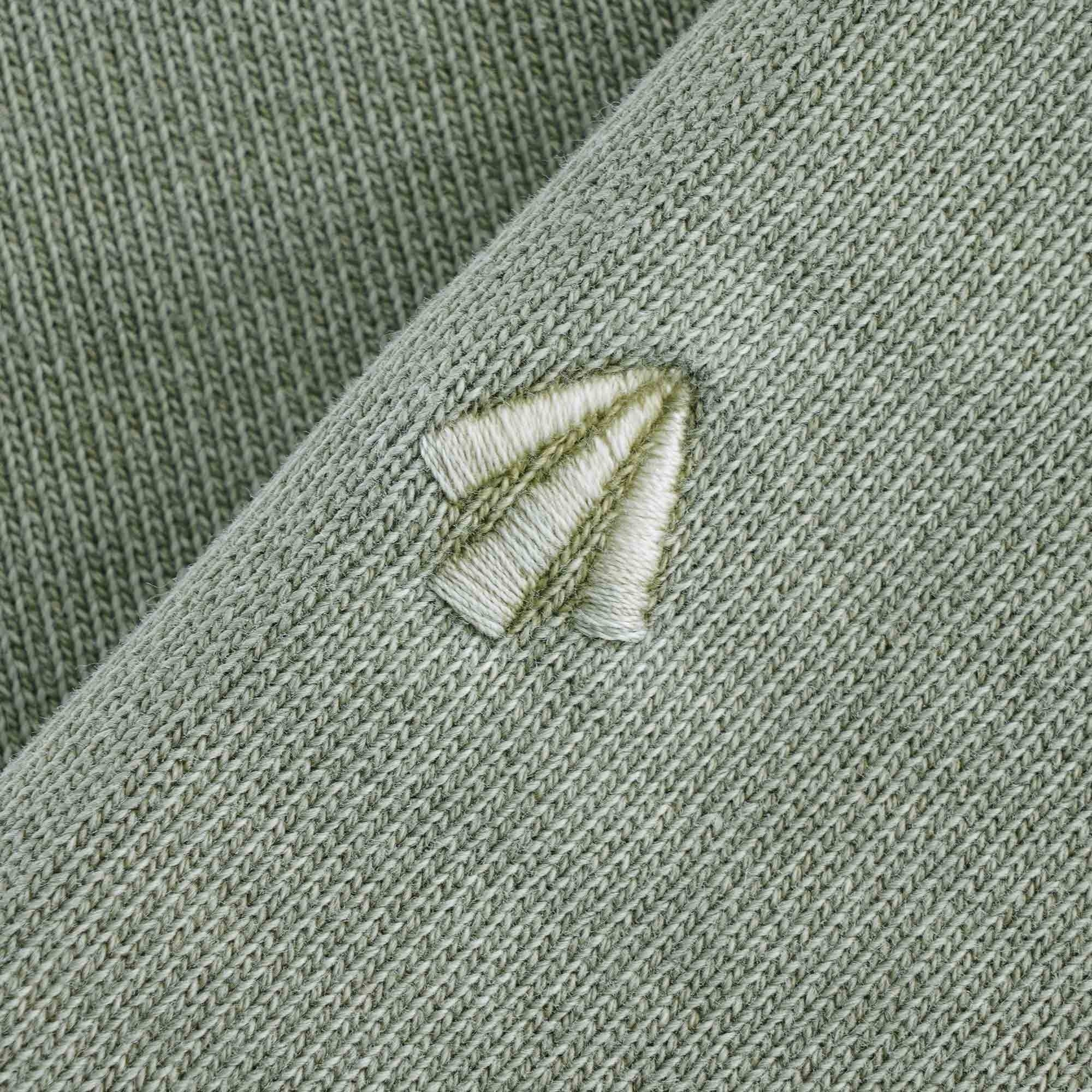 Embroidered Arrow Crew Sweatshirt - Washed Army