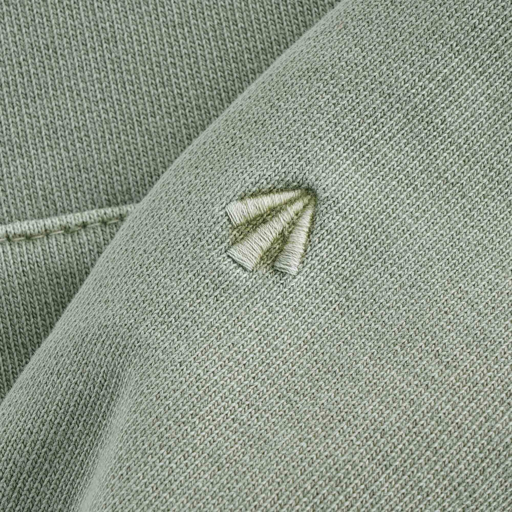Embroidered Arrow Hoodie - Washed Army