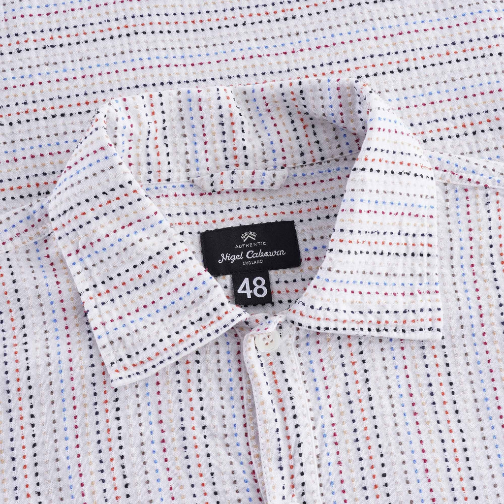 Short Sleeve Dot Shirt - White