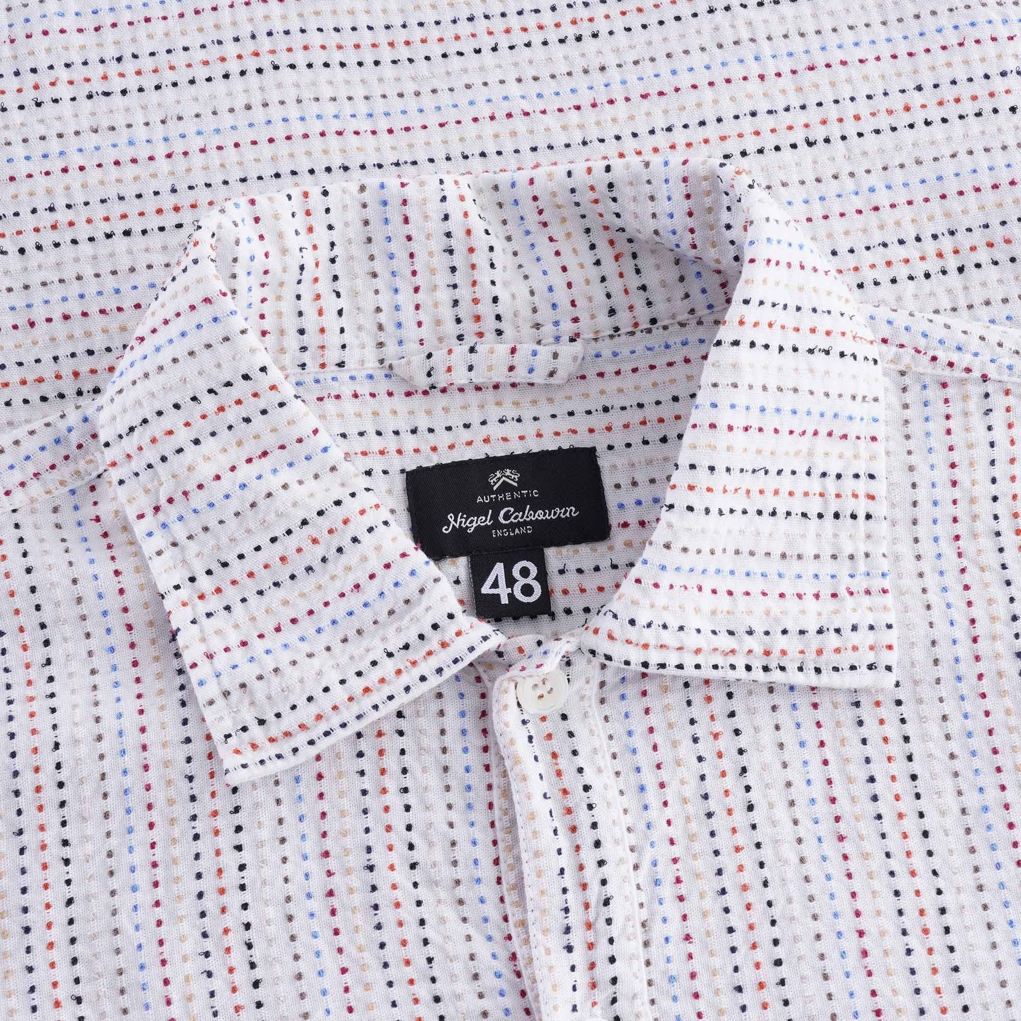 Short Sleeve Dot Shirt - White