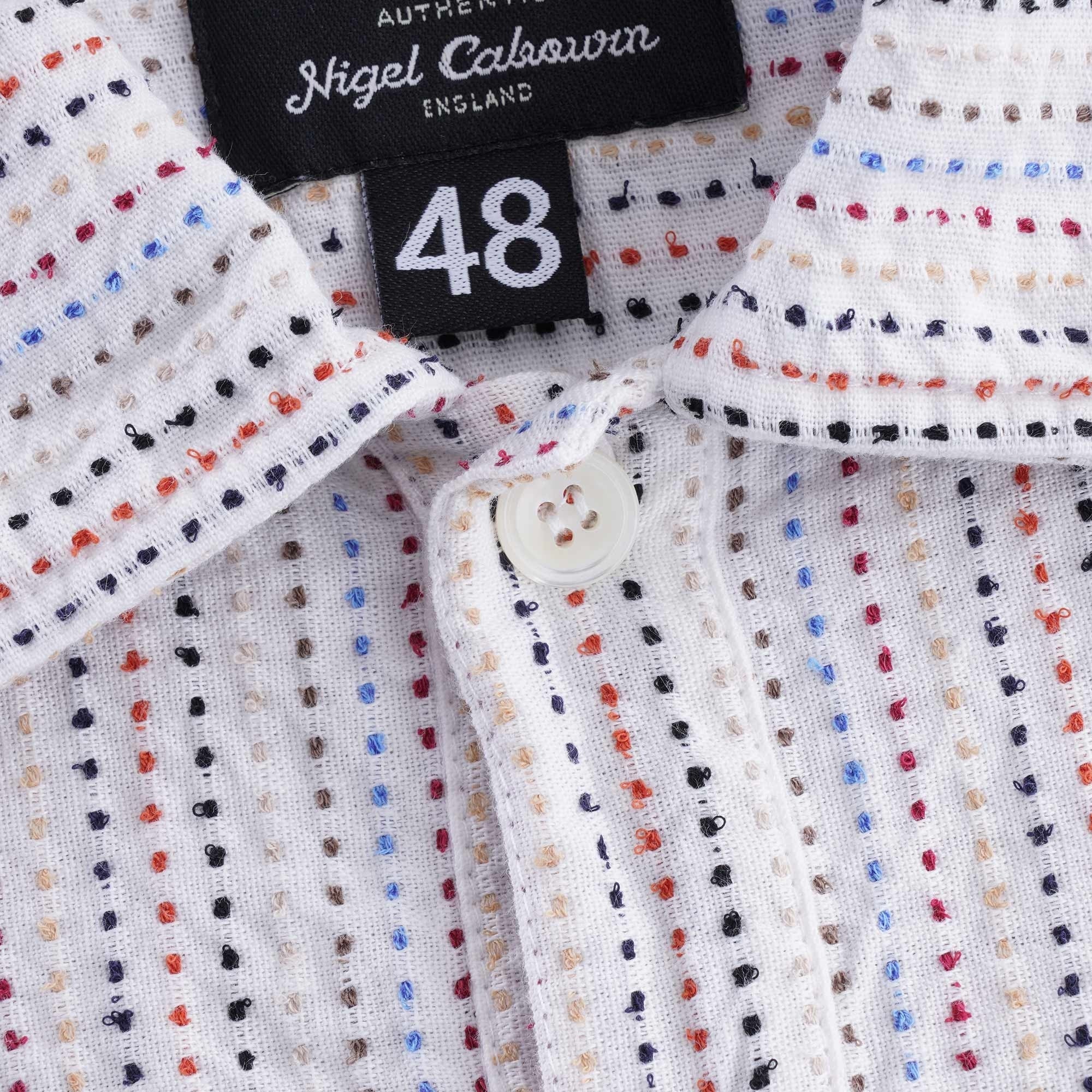 Short Sleeve Dot Shirt - White