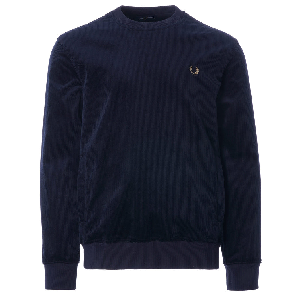 Woven Cord Sweatshirt - Navy