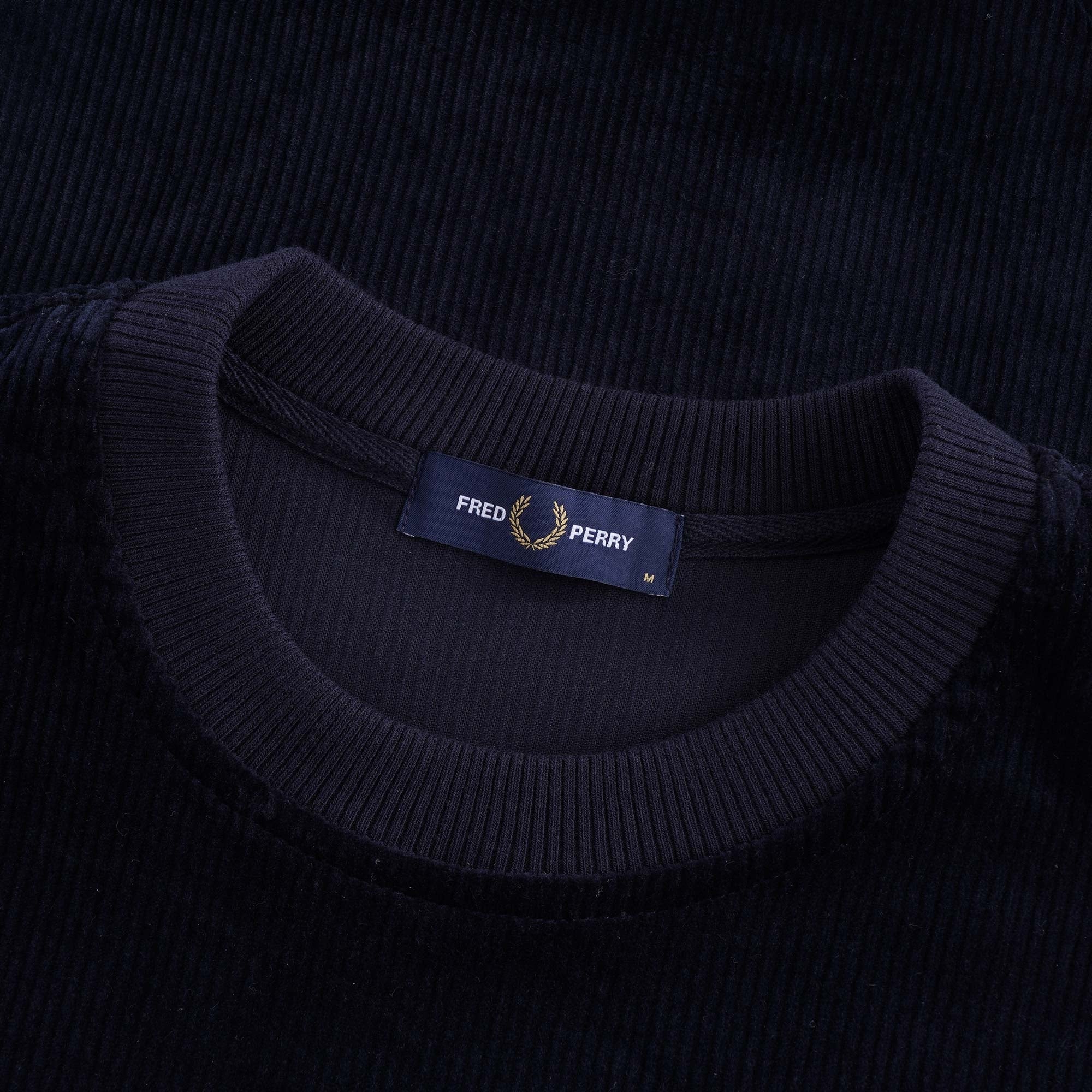Woven Cord Sweatshirt - Navy