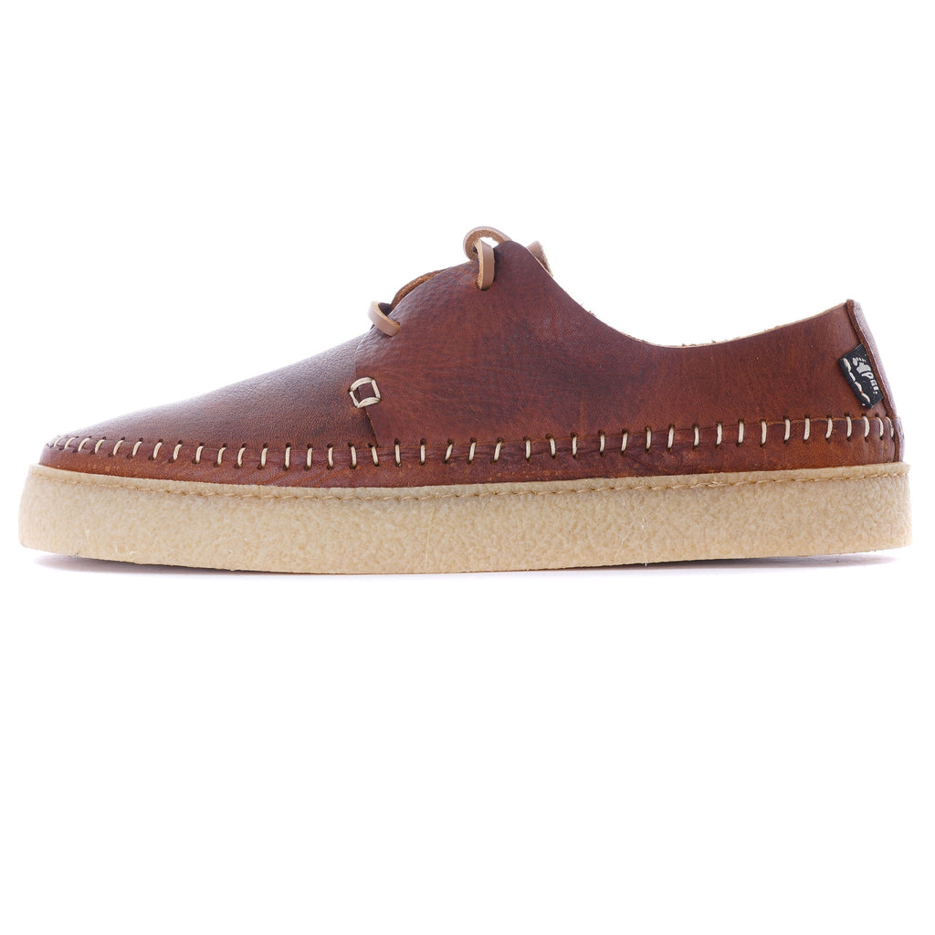 Hitch Tumbled Leather Shoe - Chestnut