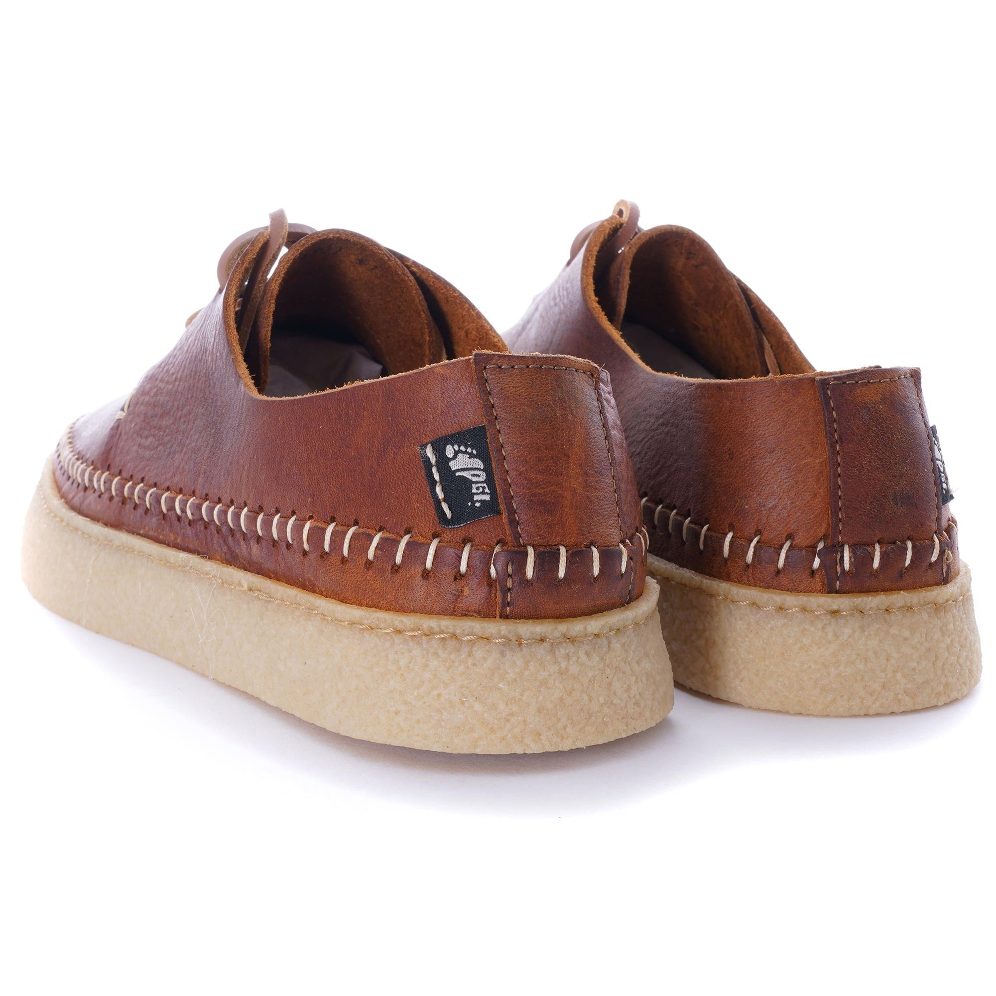 Hitch Tumbled Leather Shoe - Chestnut