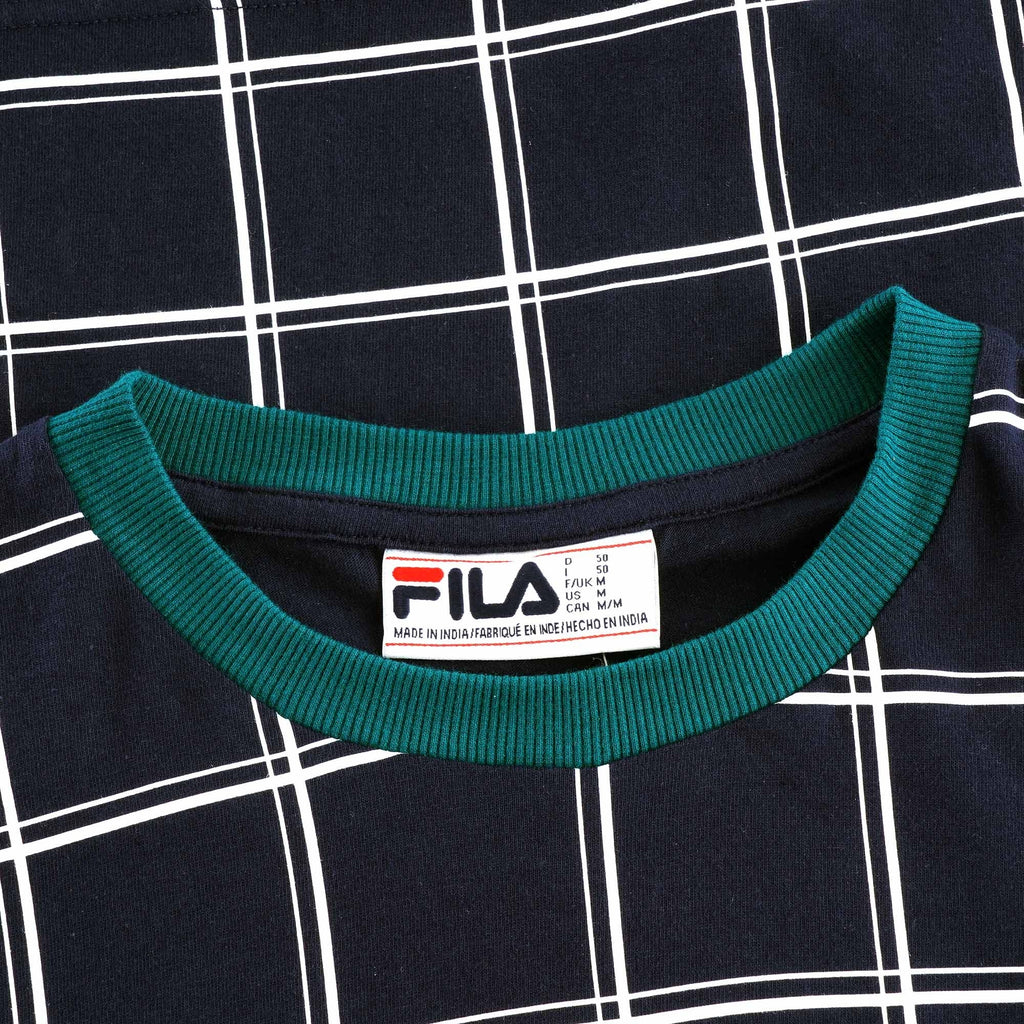 Slate Window Pane T-shirt - Peacoat