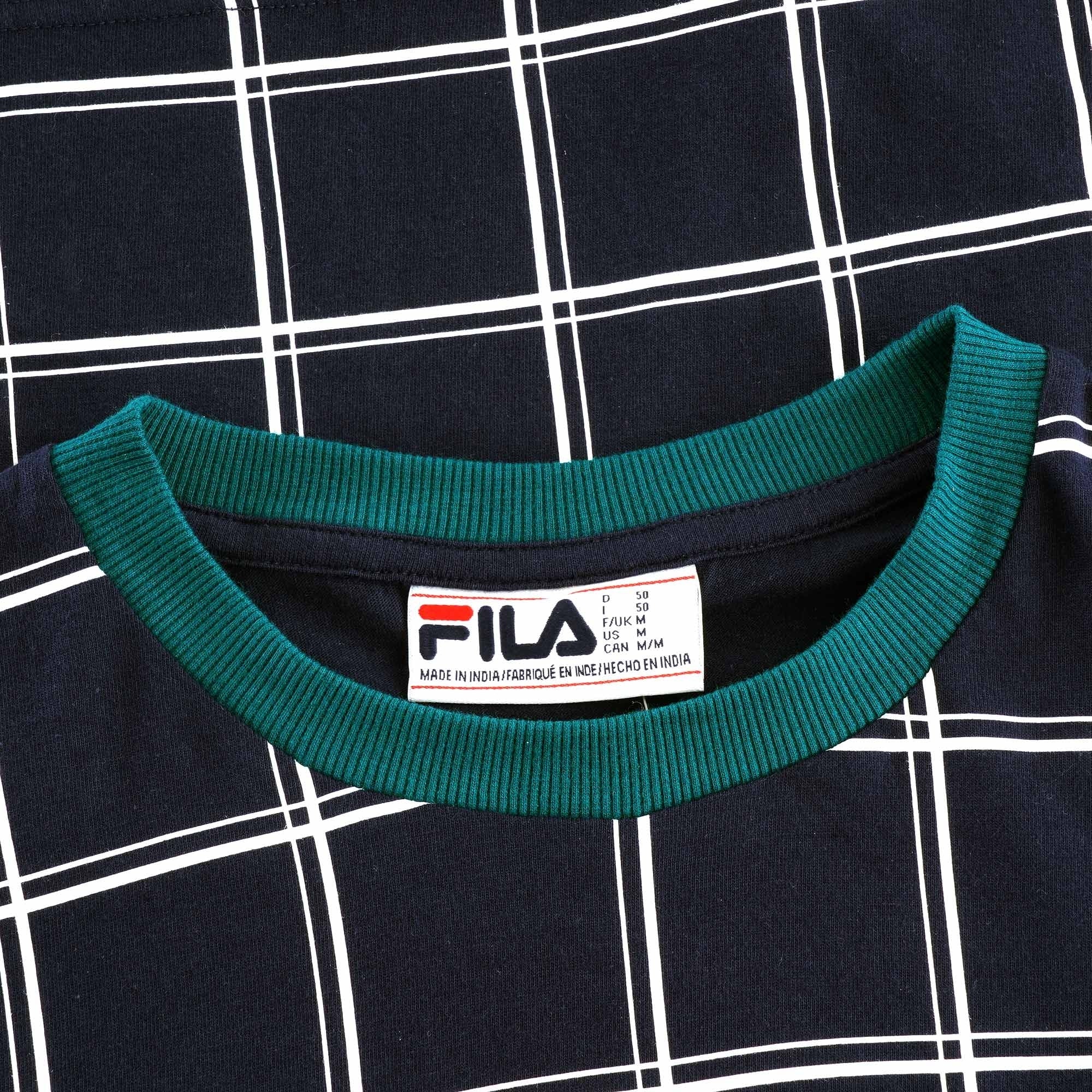 Slate Window Pane T-shirt - Peacoat