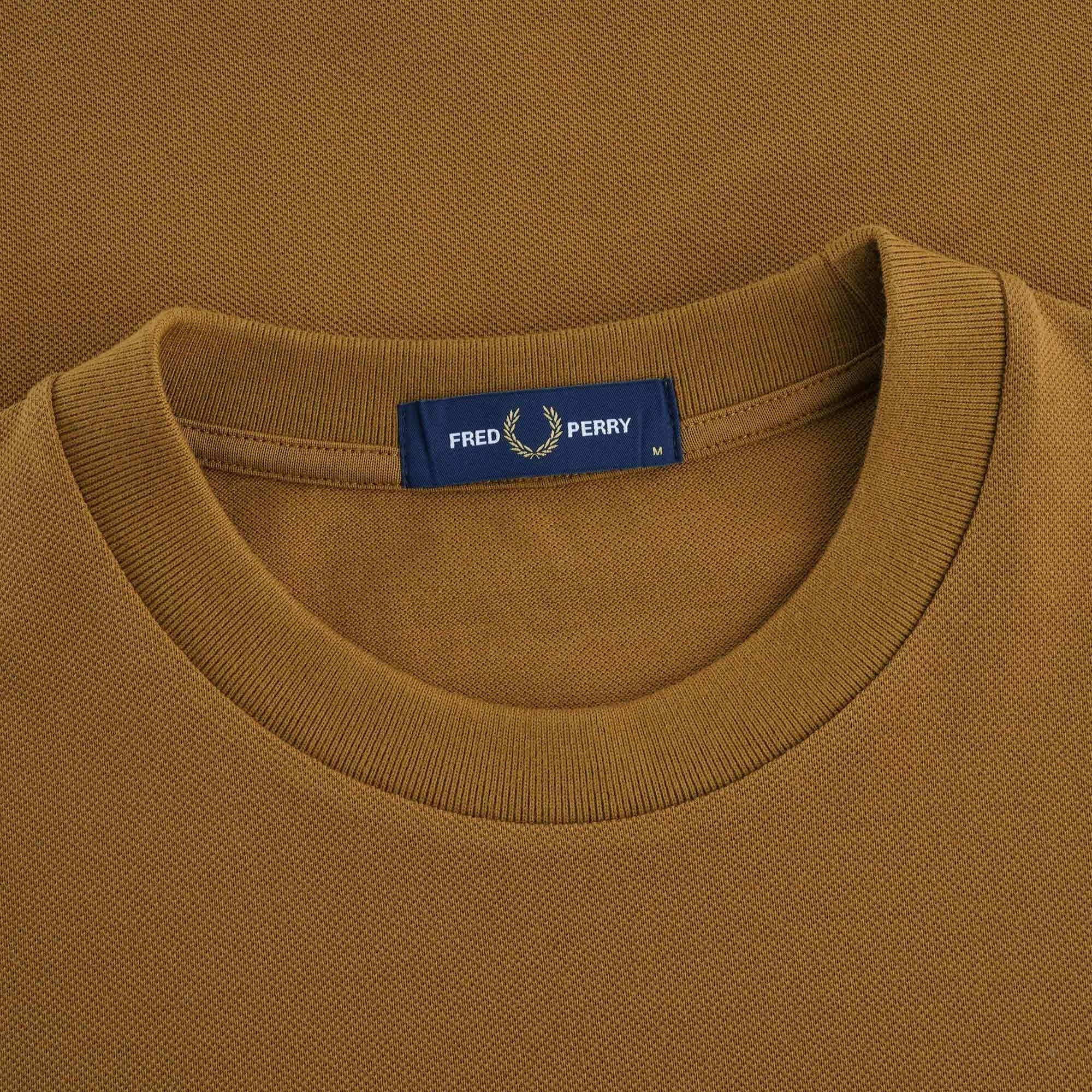 Pocket Detail Pique T Shirt - Dark Caramel
