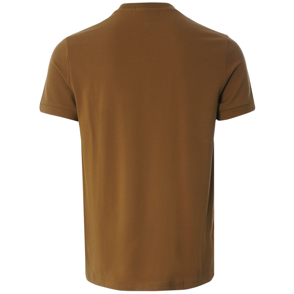 Pocket Detail Pique T Shirt - Dark Caramel