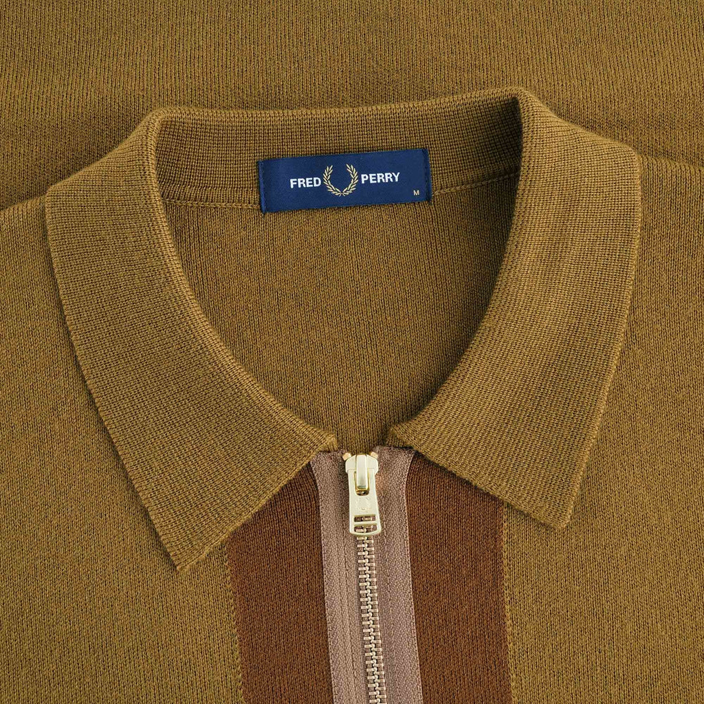 Zip Through Cardigan - Dark Caramel