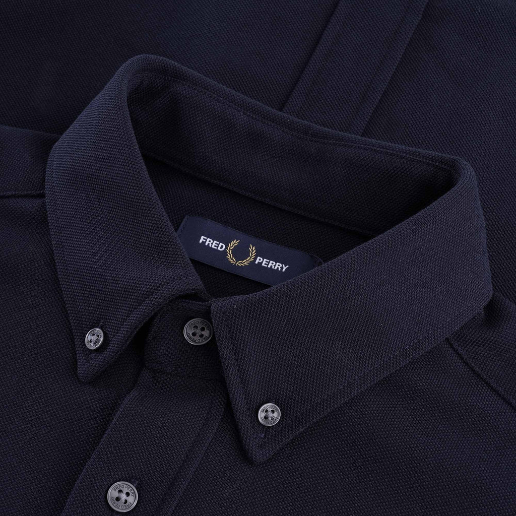 Pique Texture Shirt - Navy
