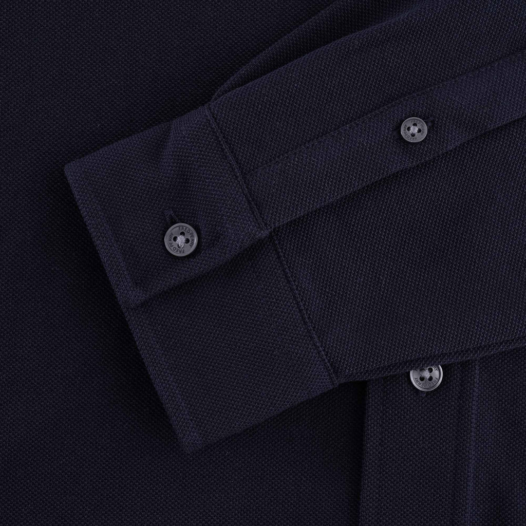 Pique Texture Shirt - Navy