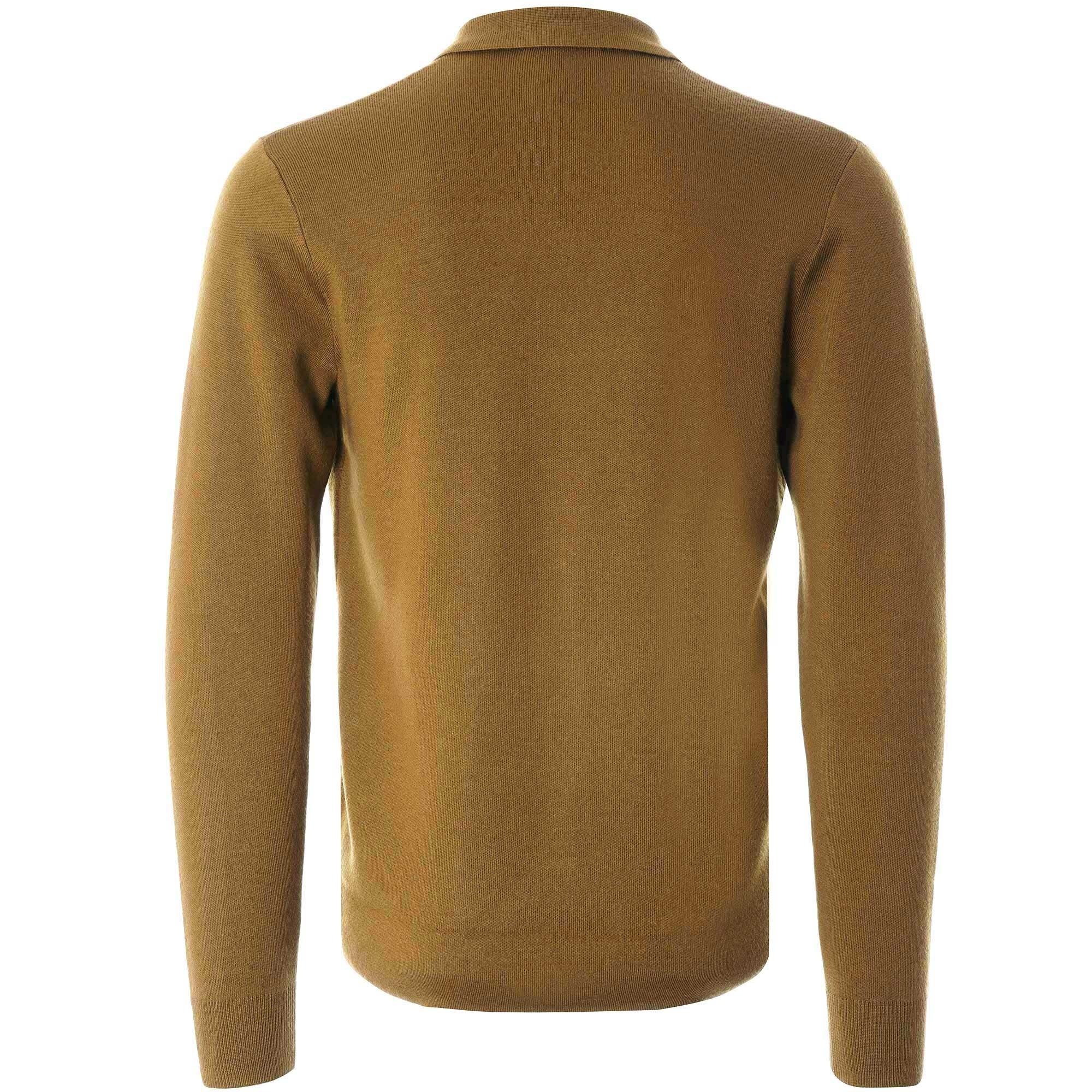 Zip Through Cardigan - Dark Caramel