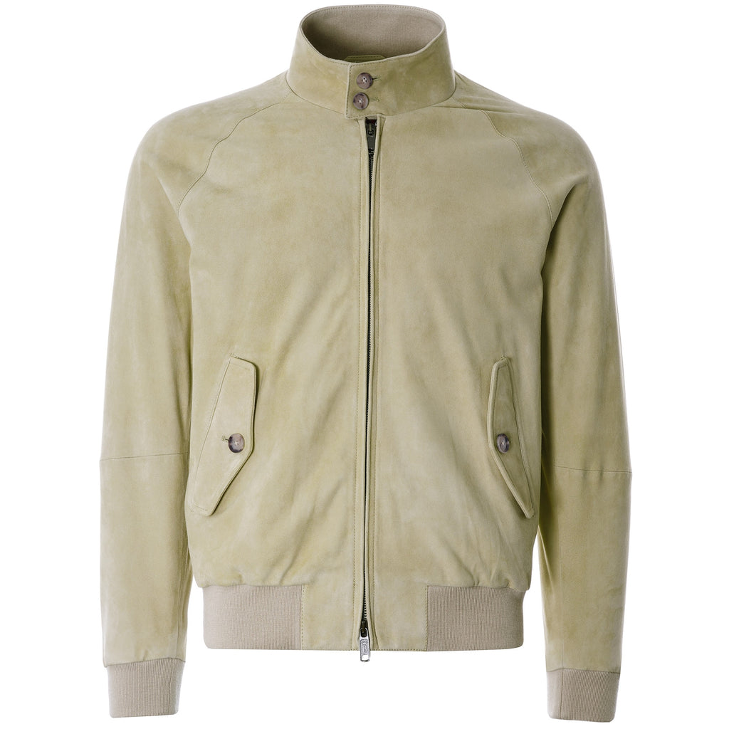 G9 Suede Harrington Jacket - Cream