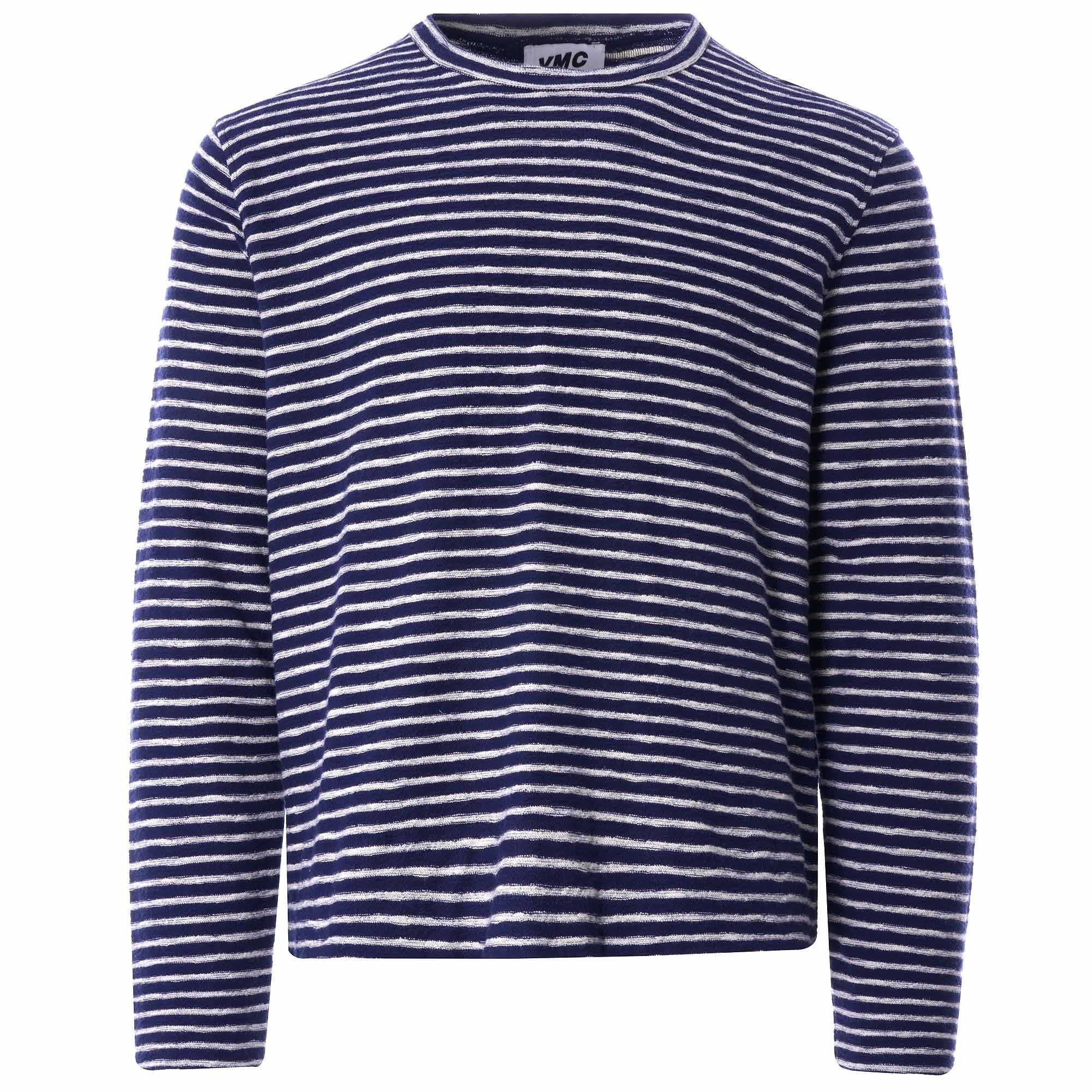 X Cotton Stripe Jersey Sweatshirt - Navy/Ecru