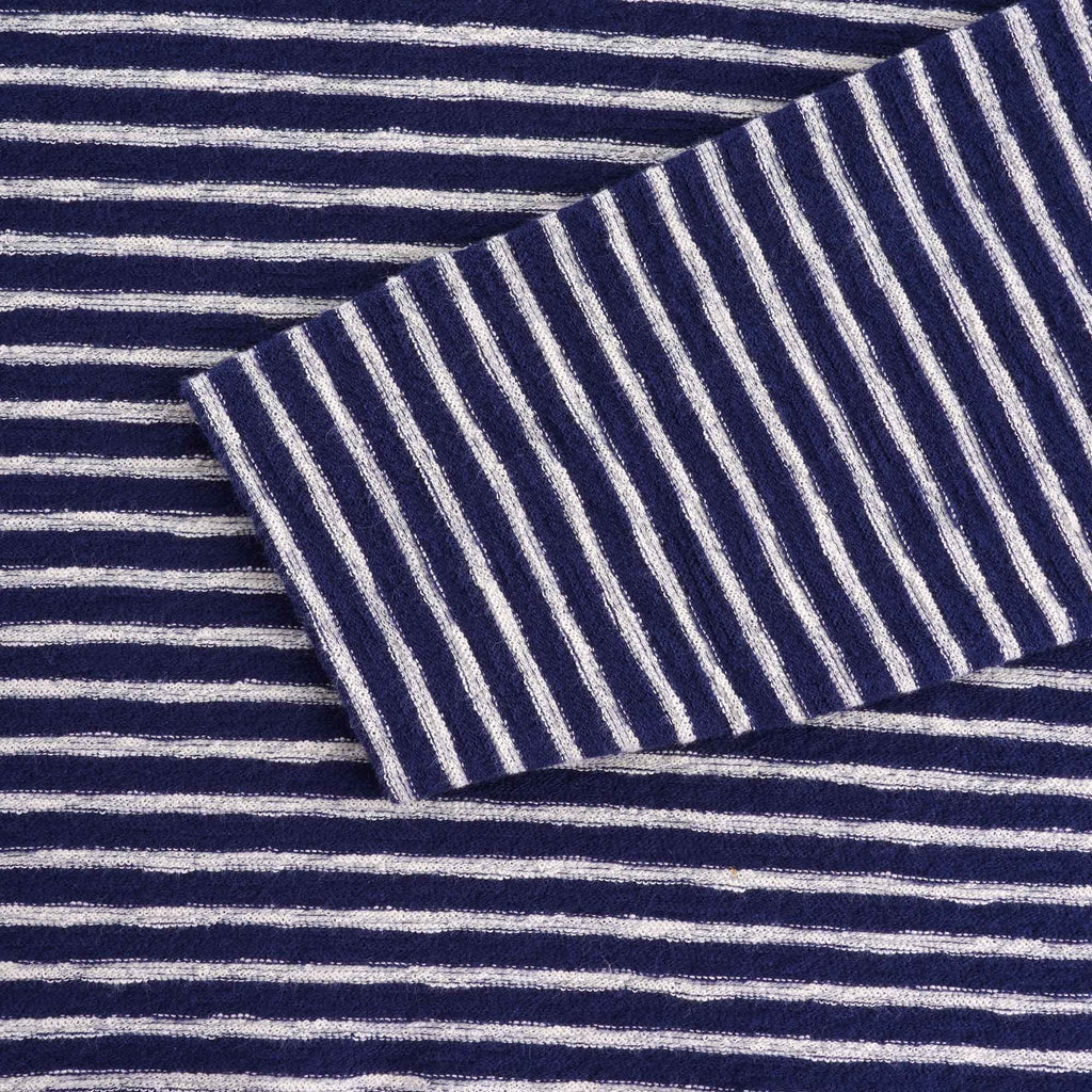 X Cotton Stripe Jersey Sweatshirt - Navy/Ecru