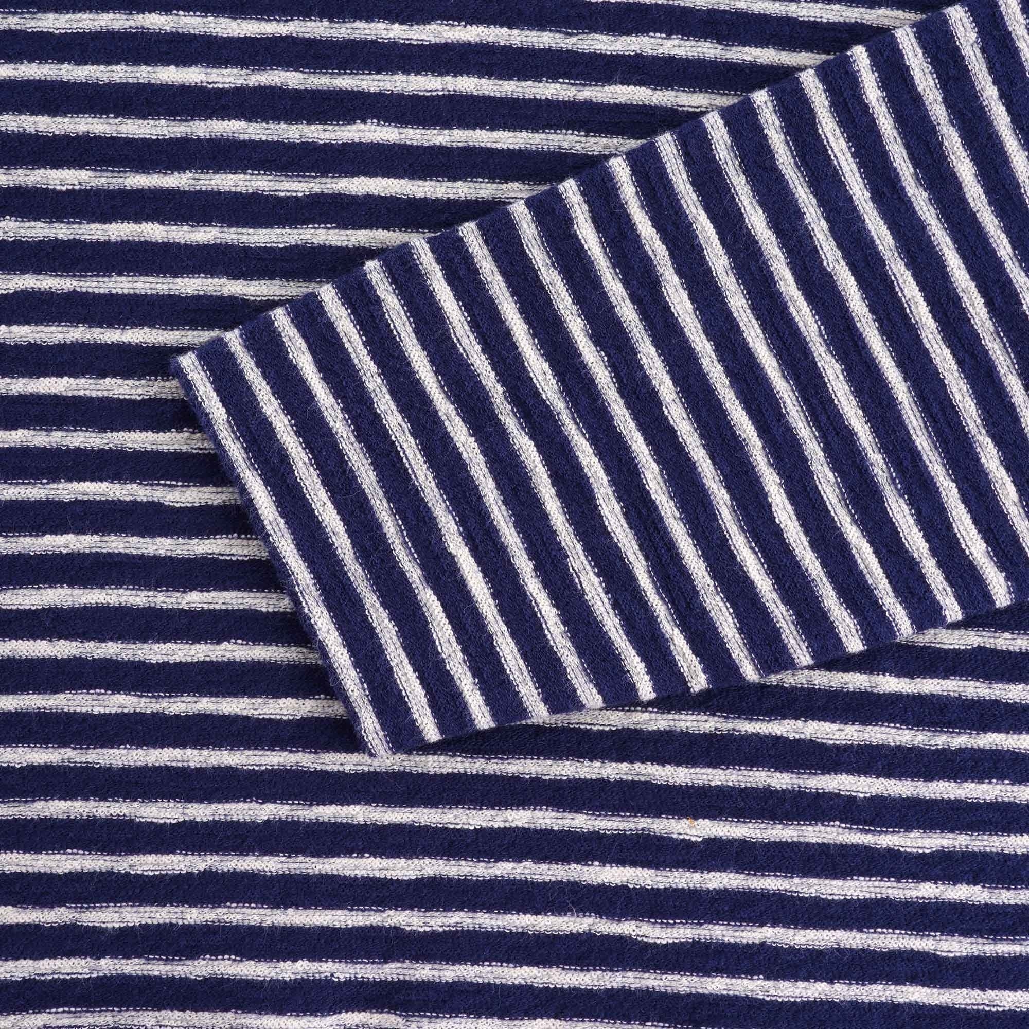 X Cotton Stripe Jersey Sweatshirt - Navy/Ecru