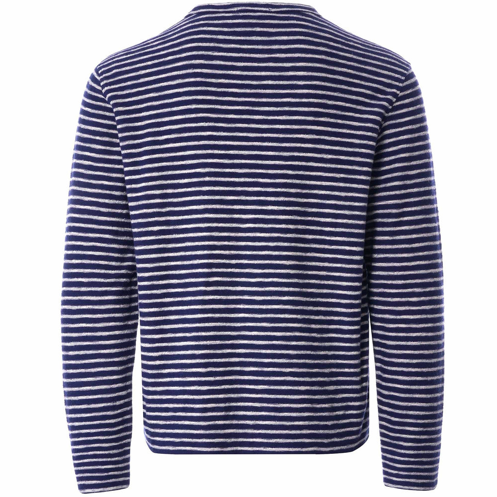 X Cotton Stripe Jersey Sweatshirt - Navy/Ecru