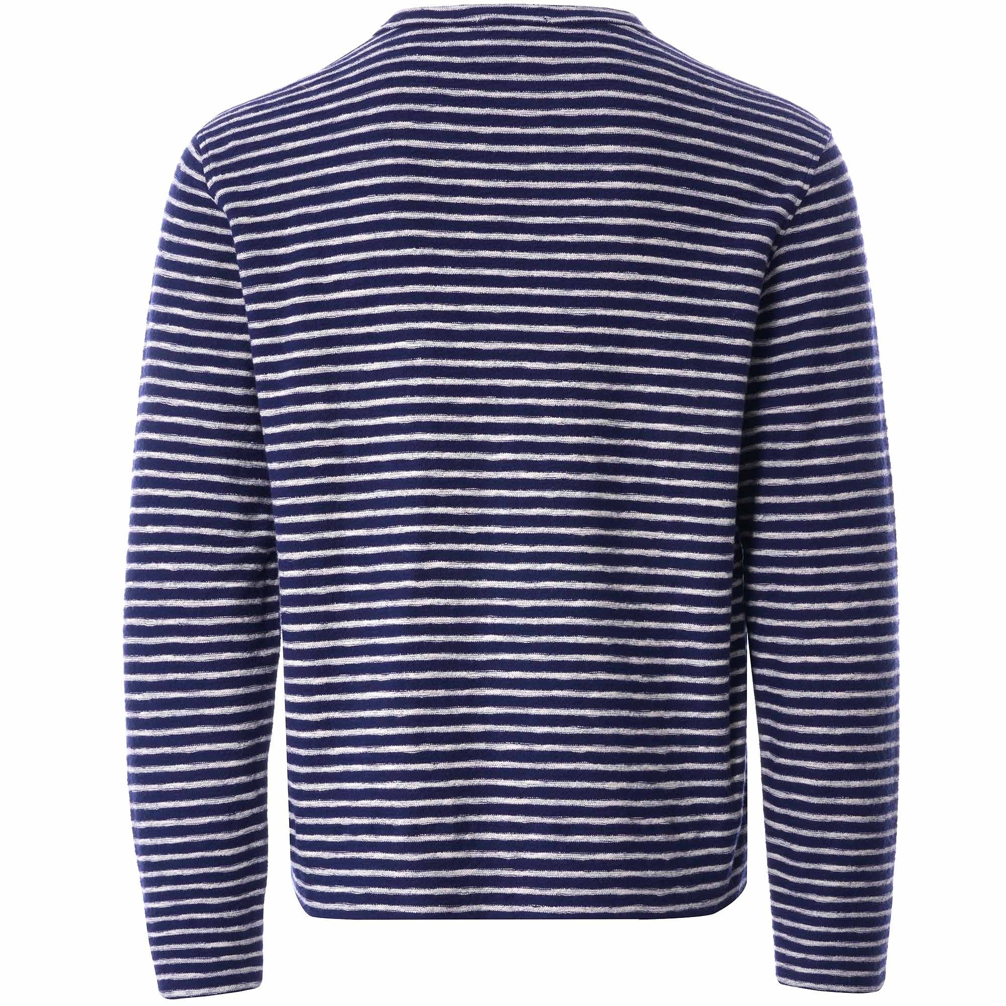 X Cotton Stripe Jersey Sweatshirt - Navy/Ecru