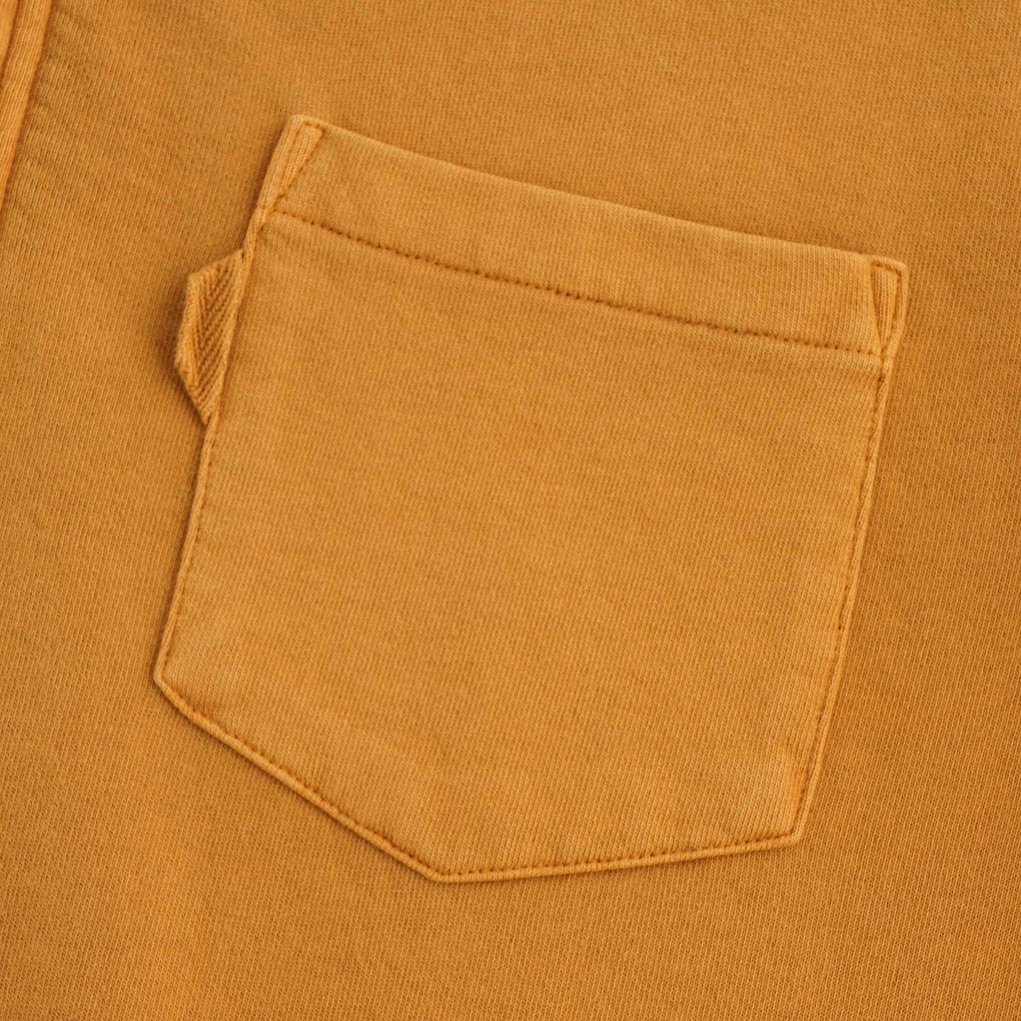 Sugden Cotton Loopback Zip Sweatshirt - Yellow