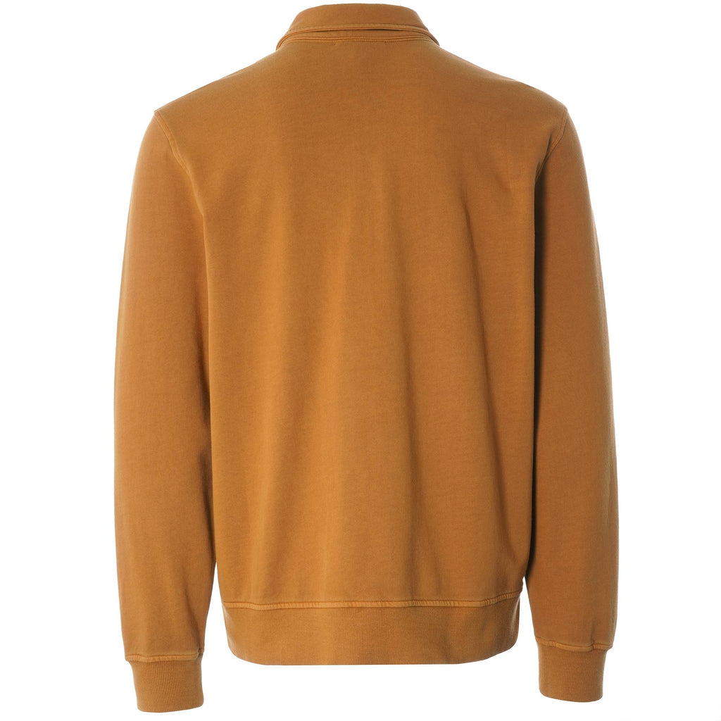 Sugden Cotton Loopback Zip Sweatshirt - Yellow
