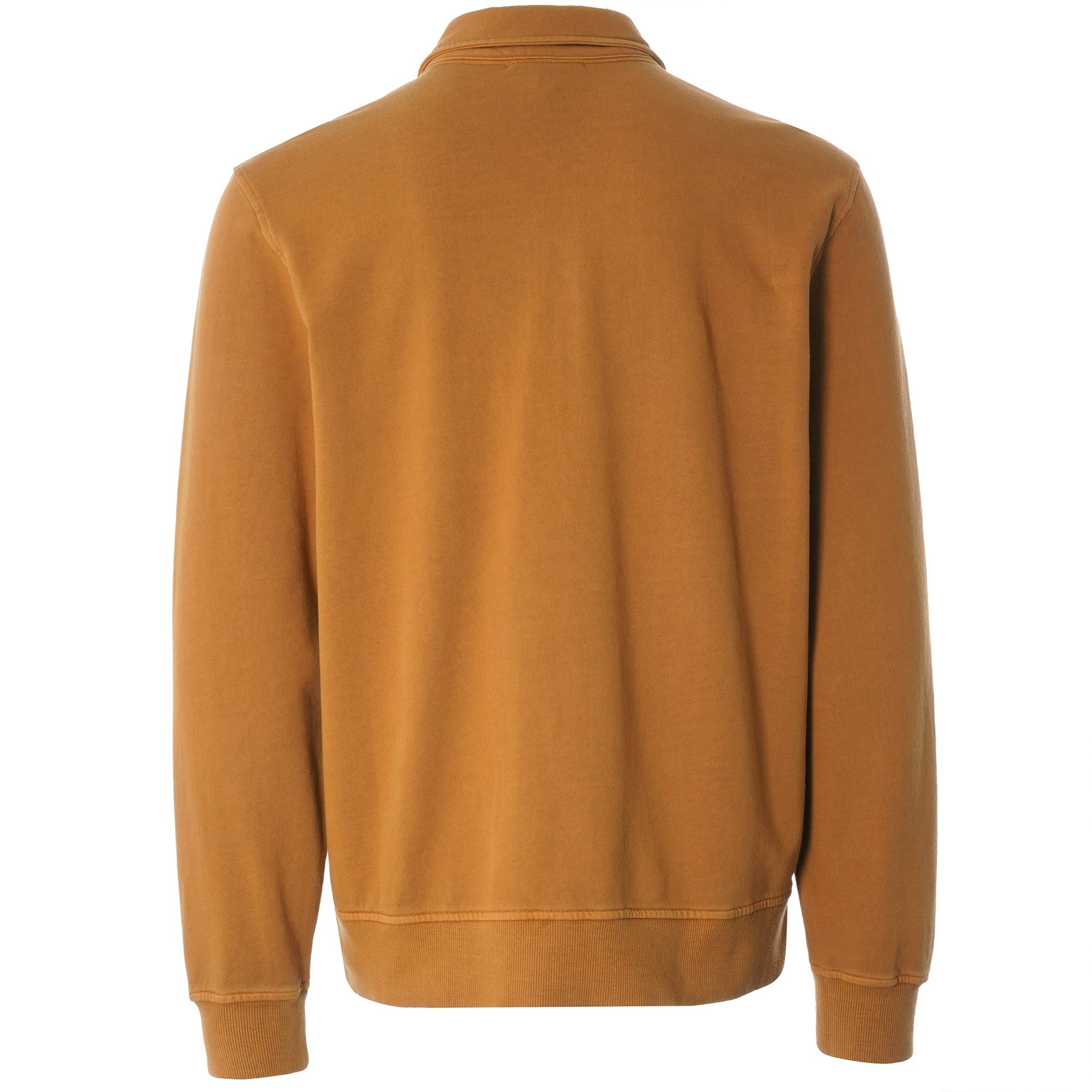 Sugden Cotton Loopback Zip Sweatshirt - Yellow