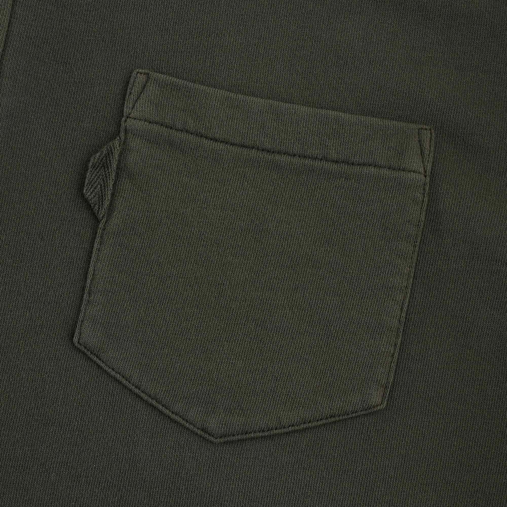 Sugden Cotton Loopback Zip Sweatshirt - Dark Olive