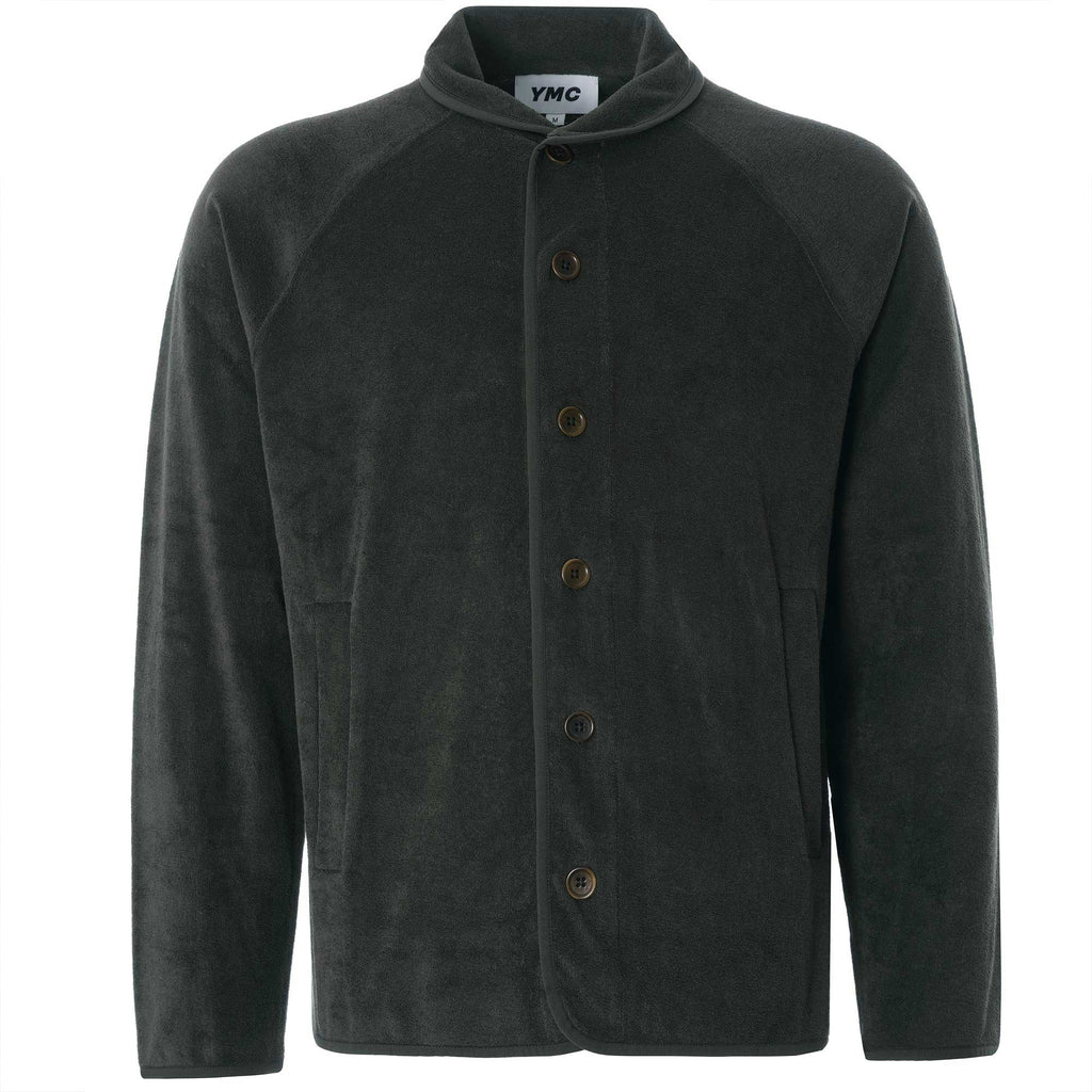 Beach Cotton Towelling Jacket - Dark Olive