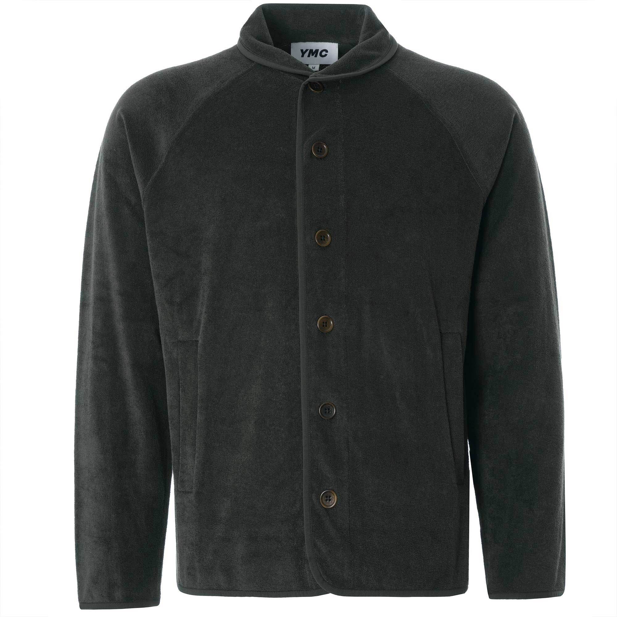 Beach Cotton Towelling Jacket - Dark Olive