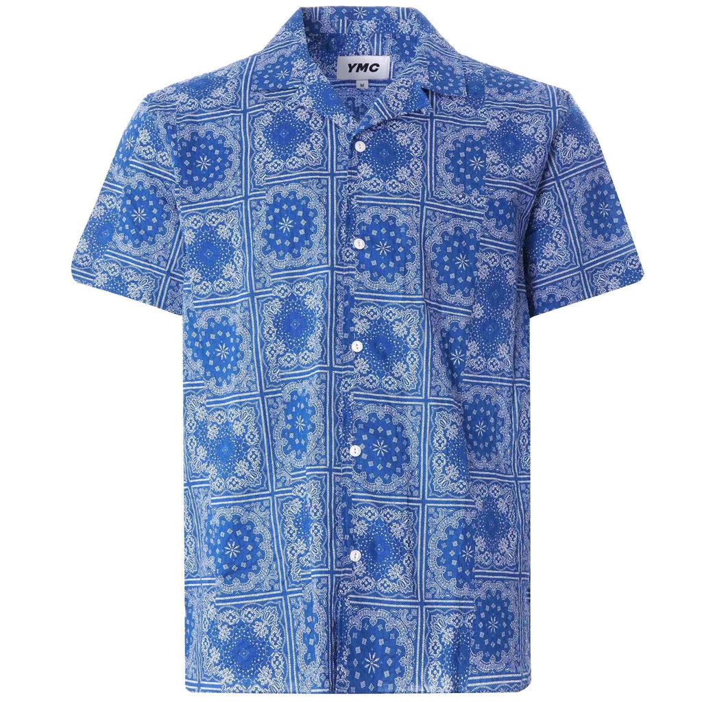 Malick Cotton Bandana Print Shirt - Blue
