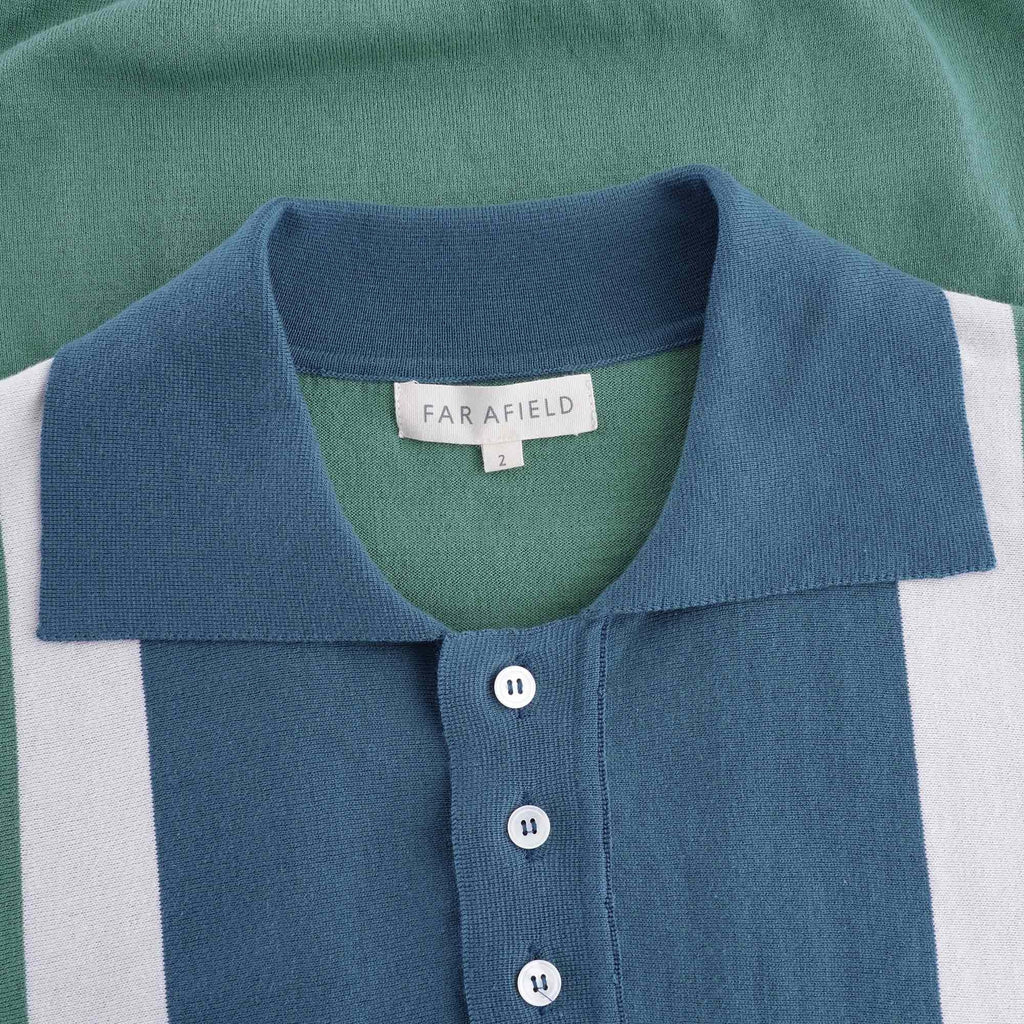 Cole Trio Short Sleeve Polo - Sagebrush Green/Ensign Blue